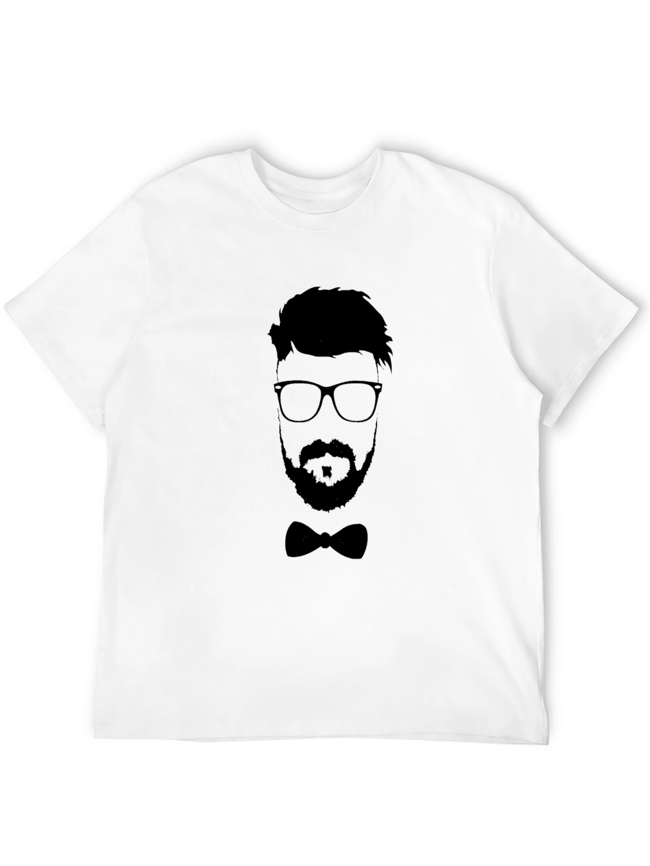 Mens Black Silhouette Graphic Tee - Smart Casual