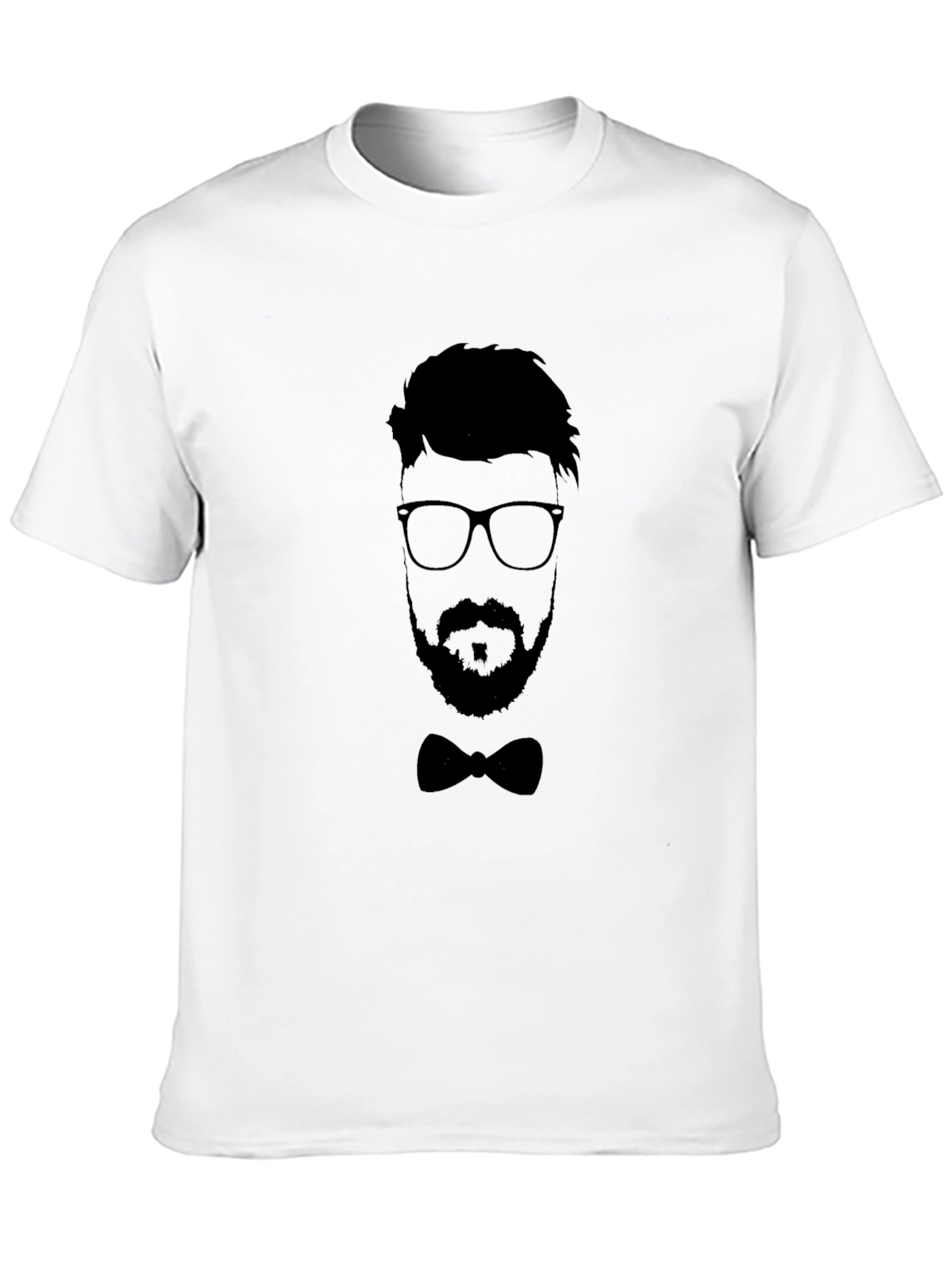 Mens Black Silhouette Graphic Tee - Smart Casual