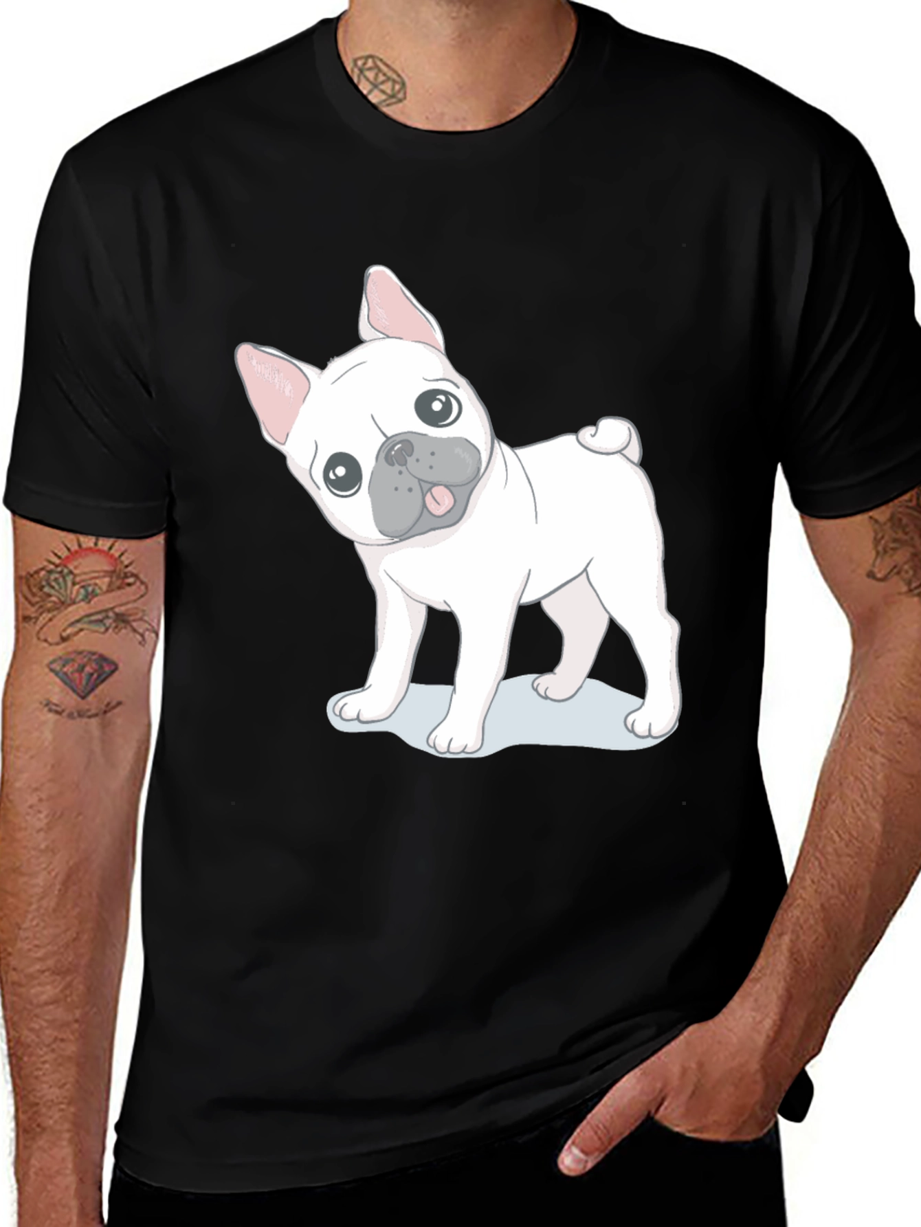 French Bulldog Graphic Tee - Black