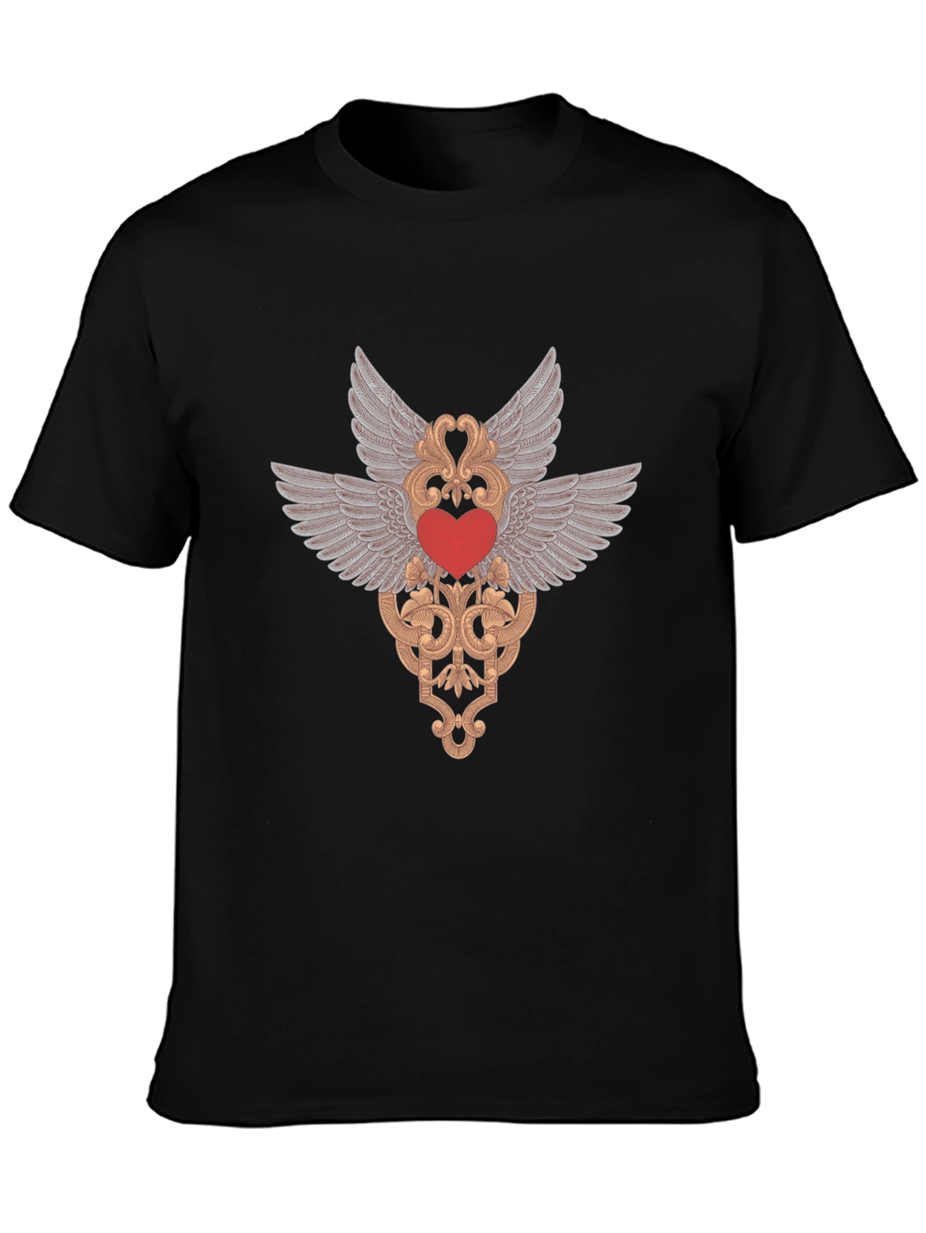 Winged Heart Graphic Tee - Black