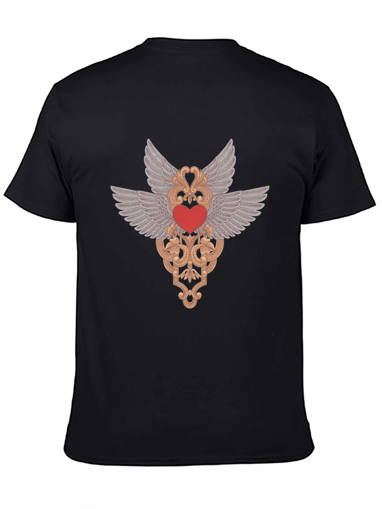 Winged Heart Graphic Tee - Black