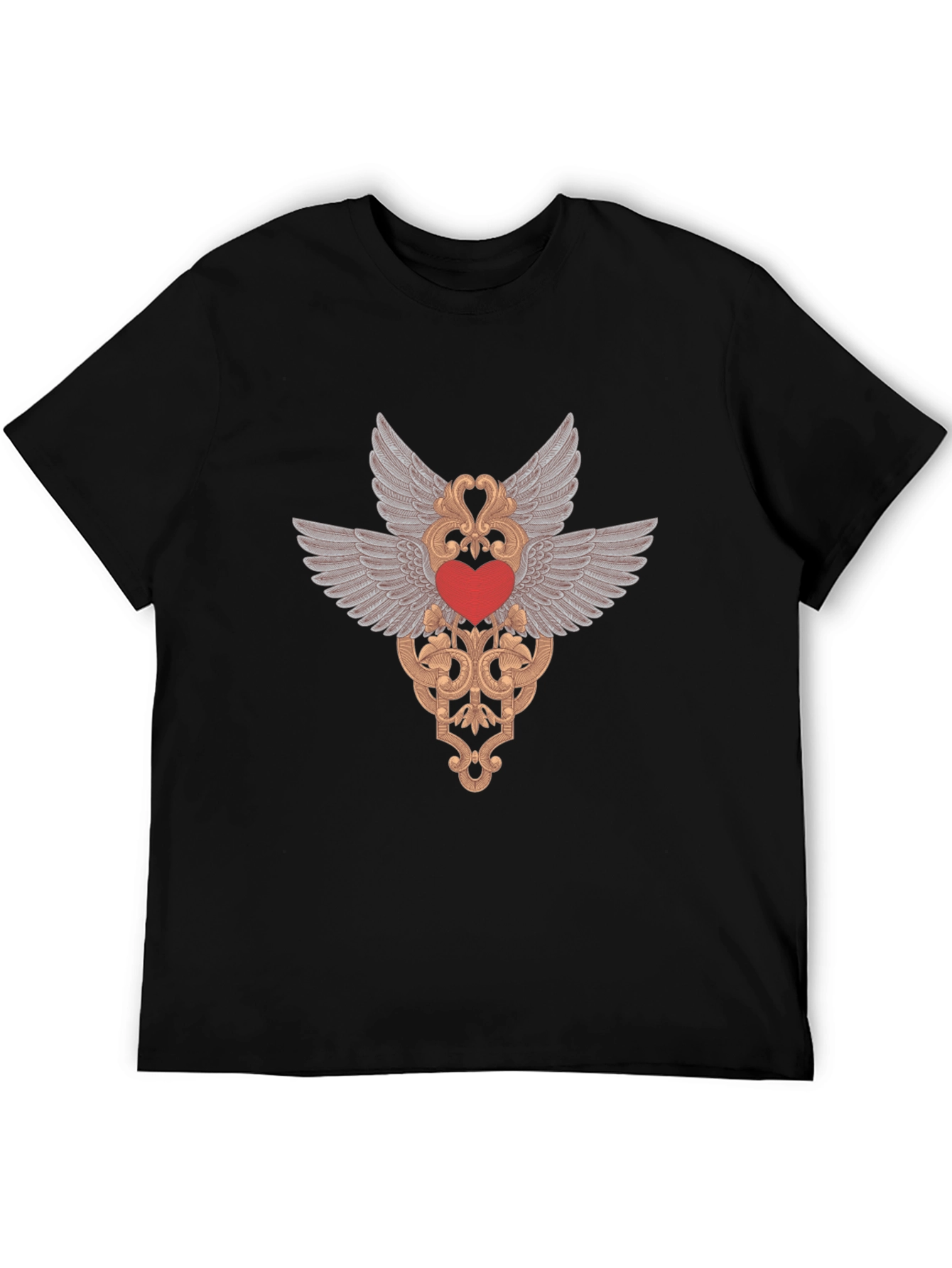 Winged Heart Graphic Tee - Black