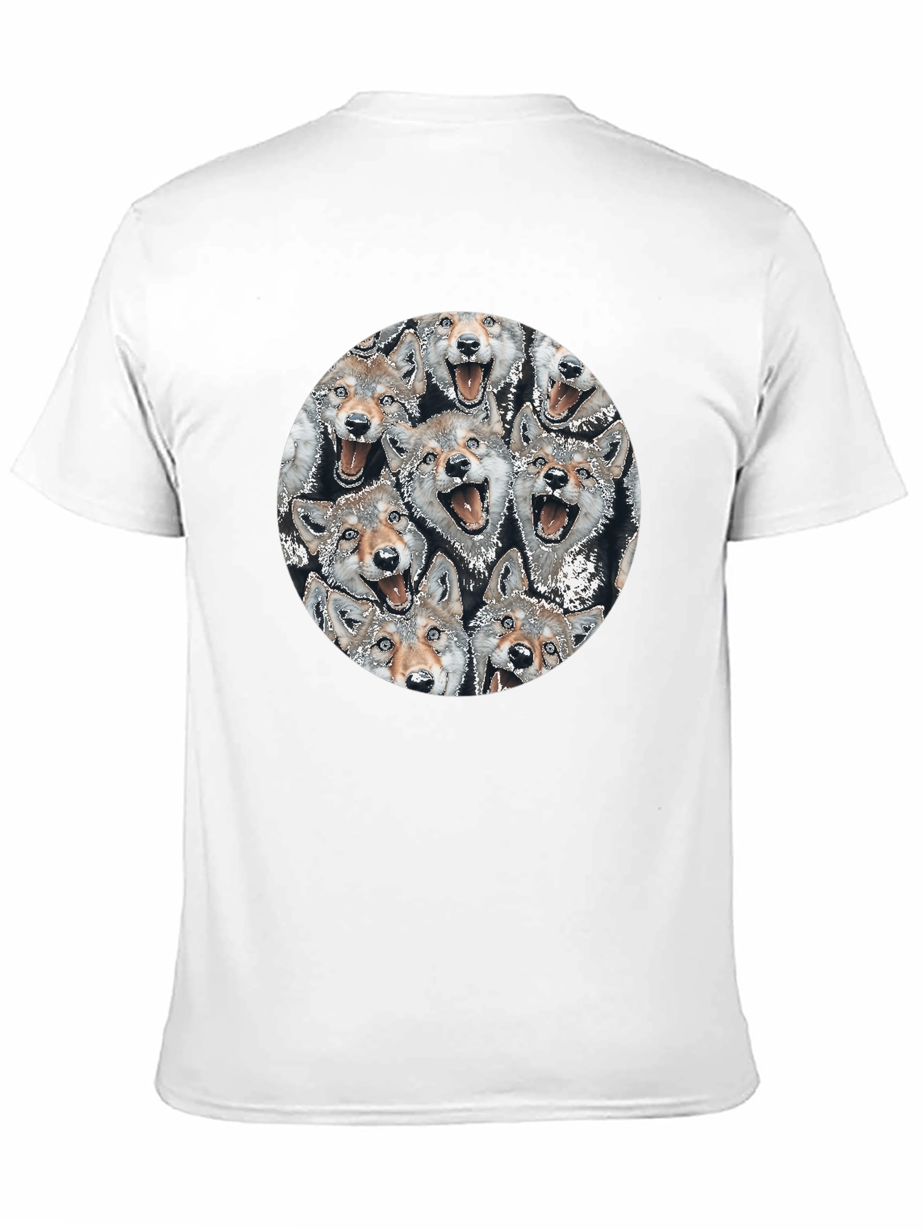 Wolf Pack Circle Graphic Tee - Black