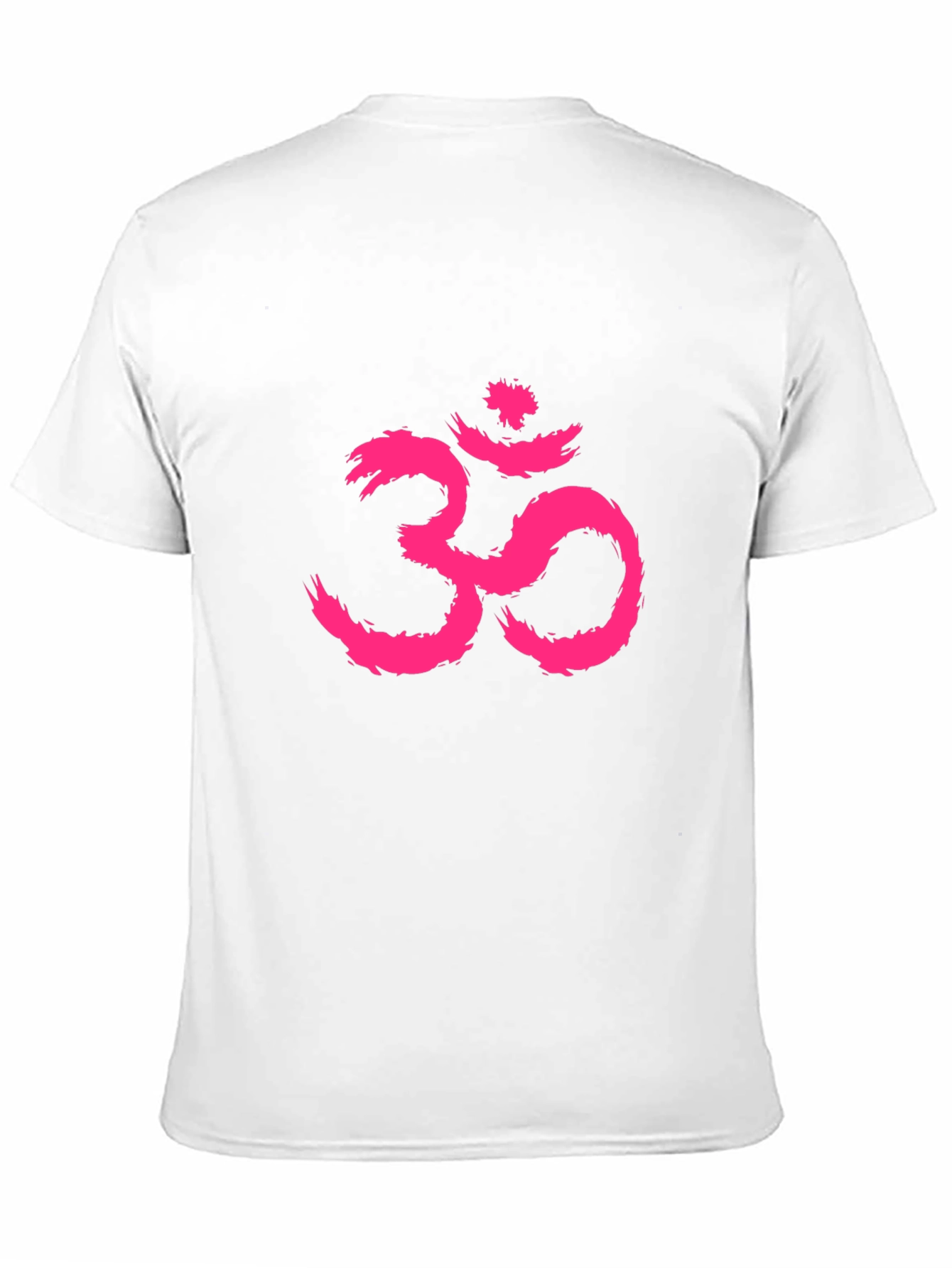 Mens Black T-Shirt with Pink Om Symbol