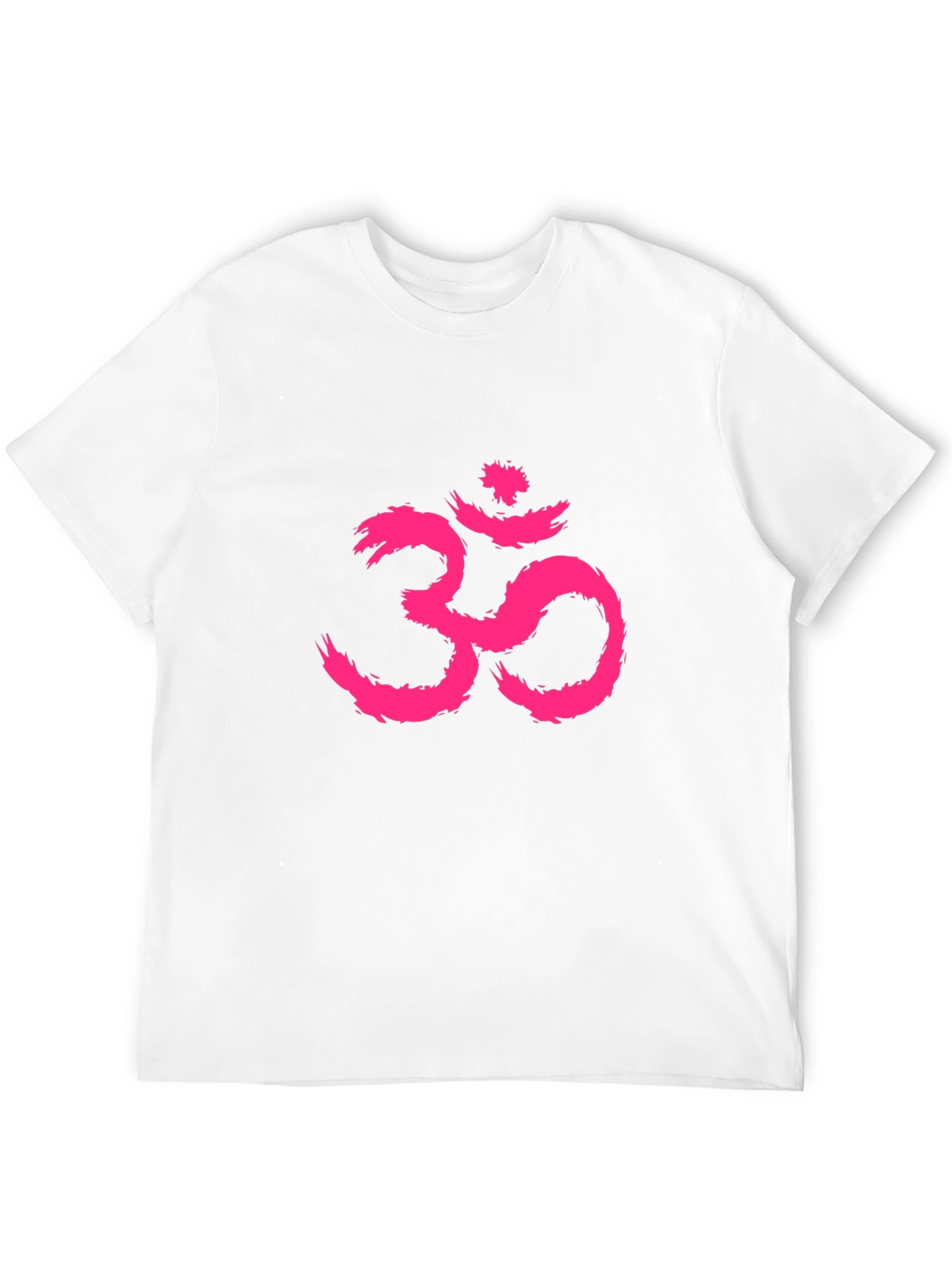 Mens Black T-Shirt with Pink Om Symbol