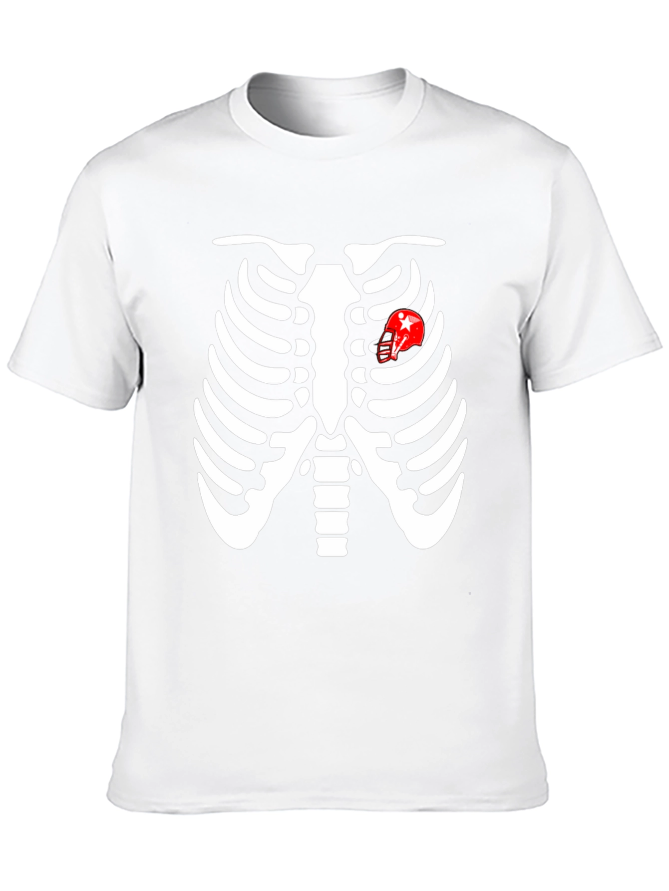 Skeleton Rib Cage Football Heart T-Shirt
