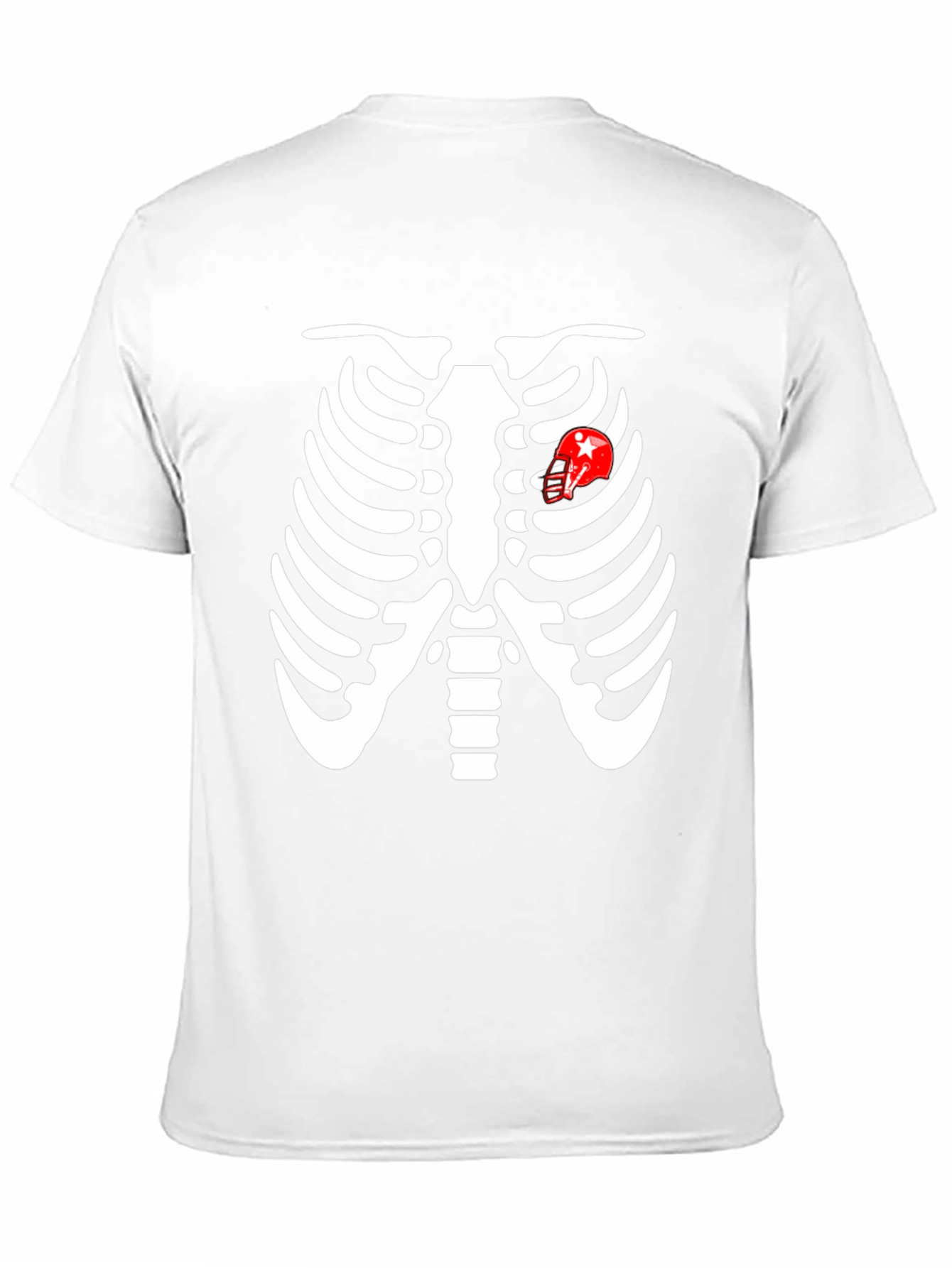Skeleton Rib Cage Football Heart T-Shirt