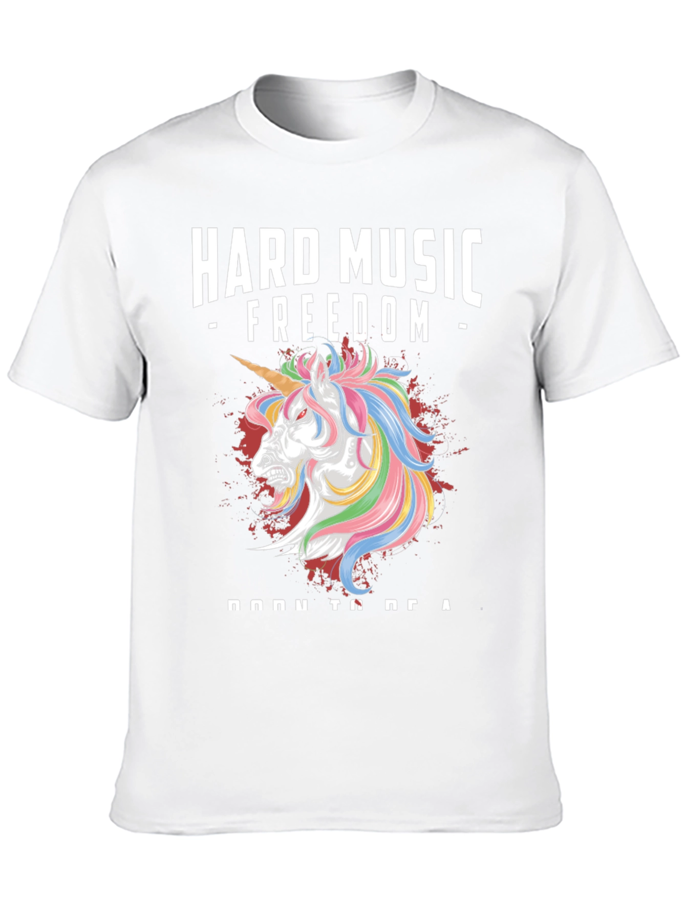 Hard Music Freedom Unicorn Graphic Tee