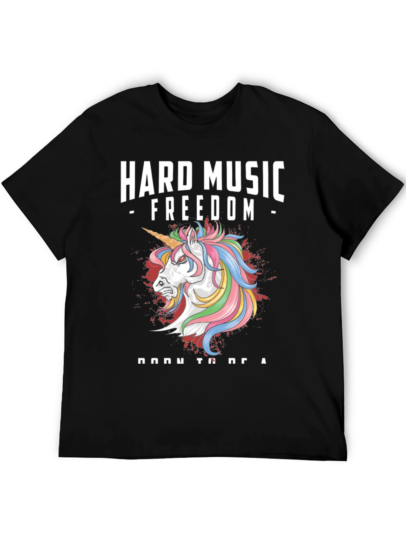Hard Music Freedom Unicorn Graphic Tee