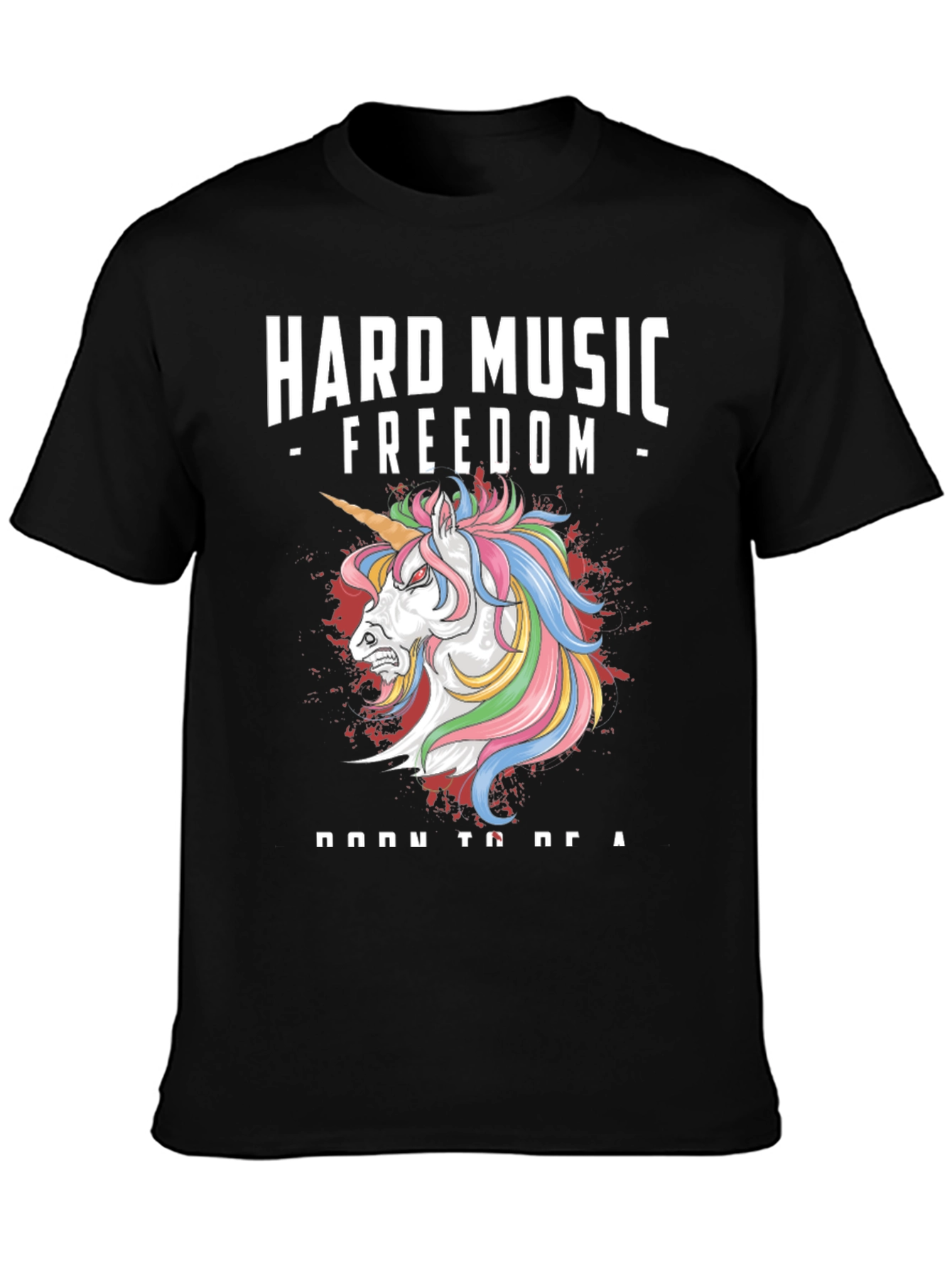 Hard Music Freedom Unicorn Graphic Tee