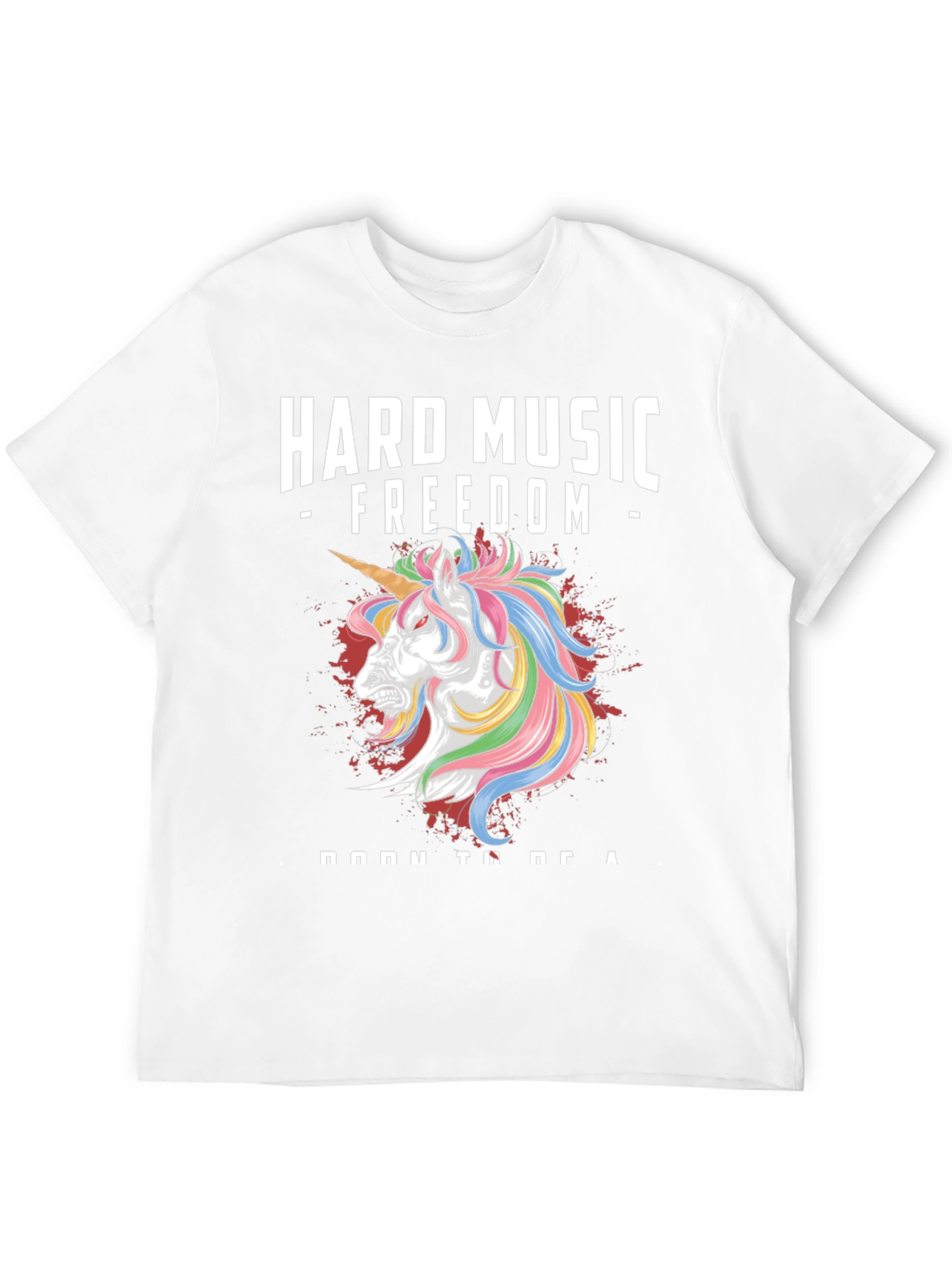 Hard Music Freedom Unicorn Graphic Tee
