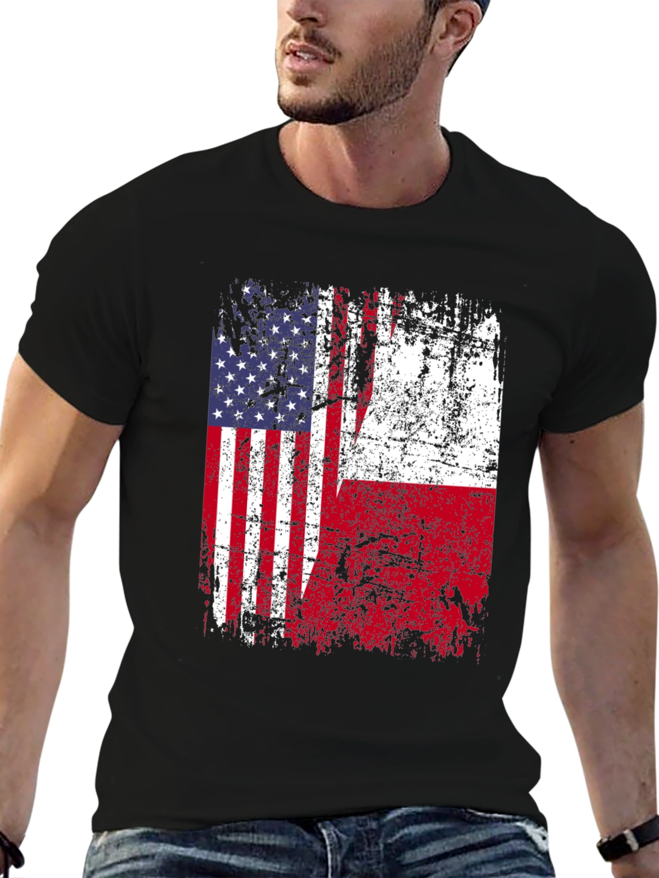 USA & Poland Flag T-Shirt