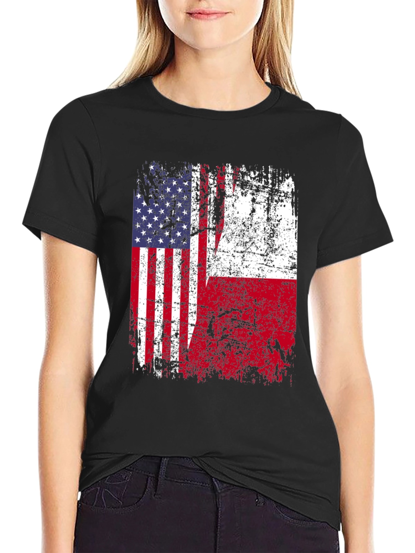 USA & Poland Flag T-Shirt