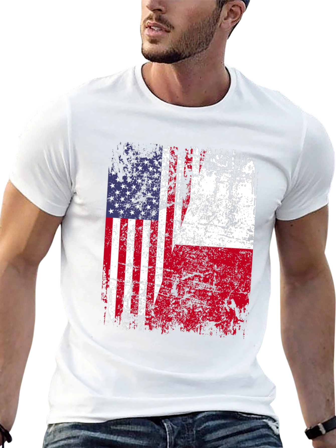 USA & Poland Flag T-Shirt