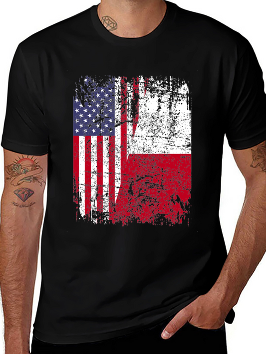USA & Poland Flag T-Shirt