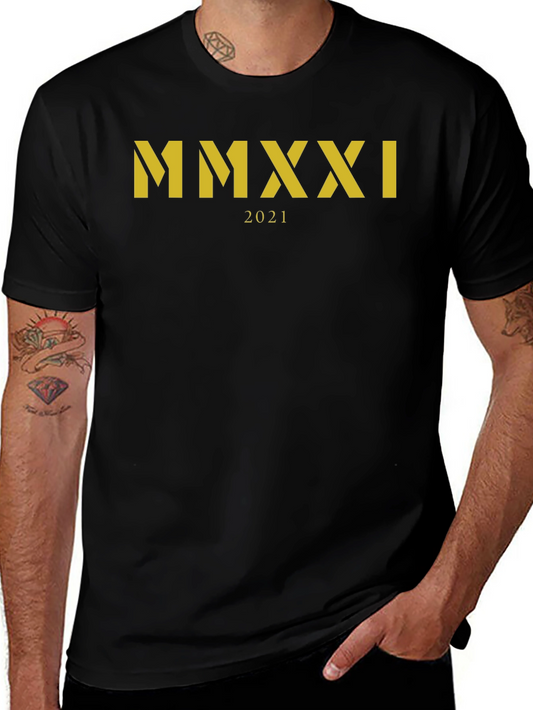 MMXXI 2021 T-Shirt Roman Numeral Graphic Tee