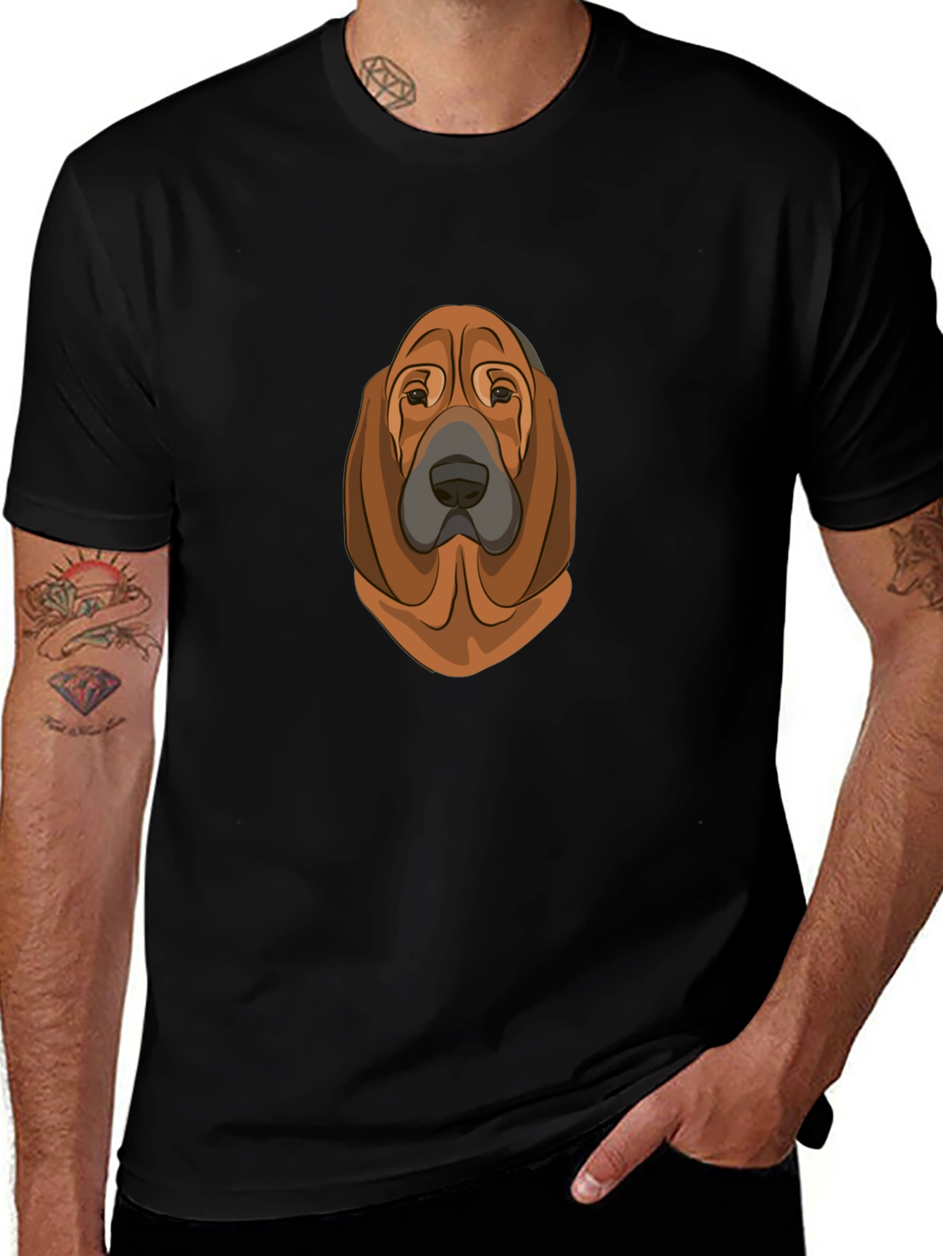 Dog Breed Graphic T-Shirt - Black