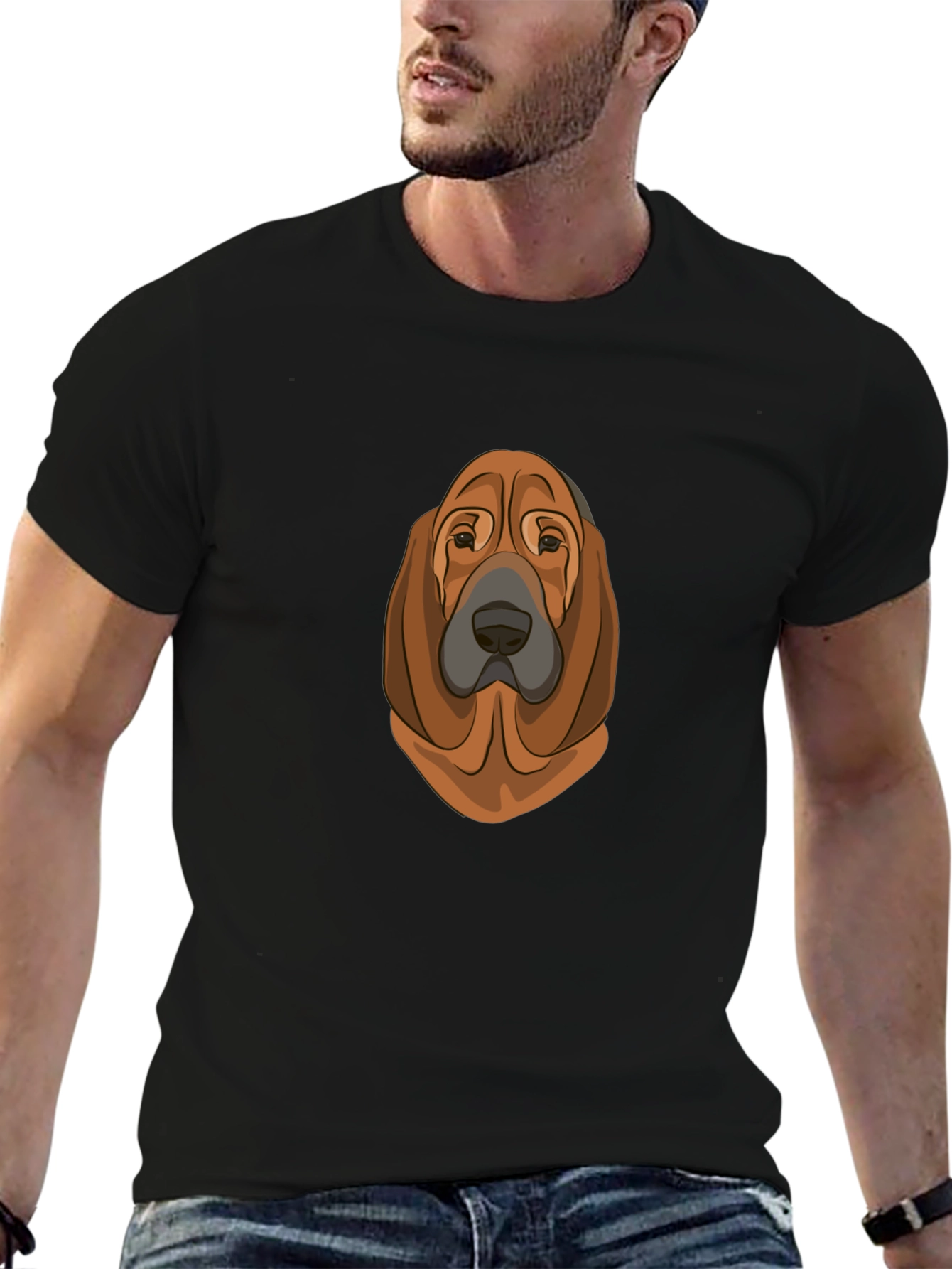 Dog Breed Graphic T-Shirt - Black