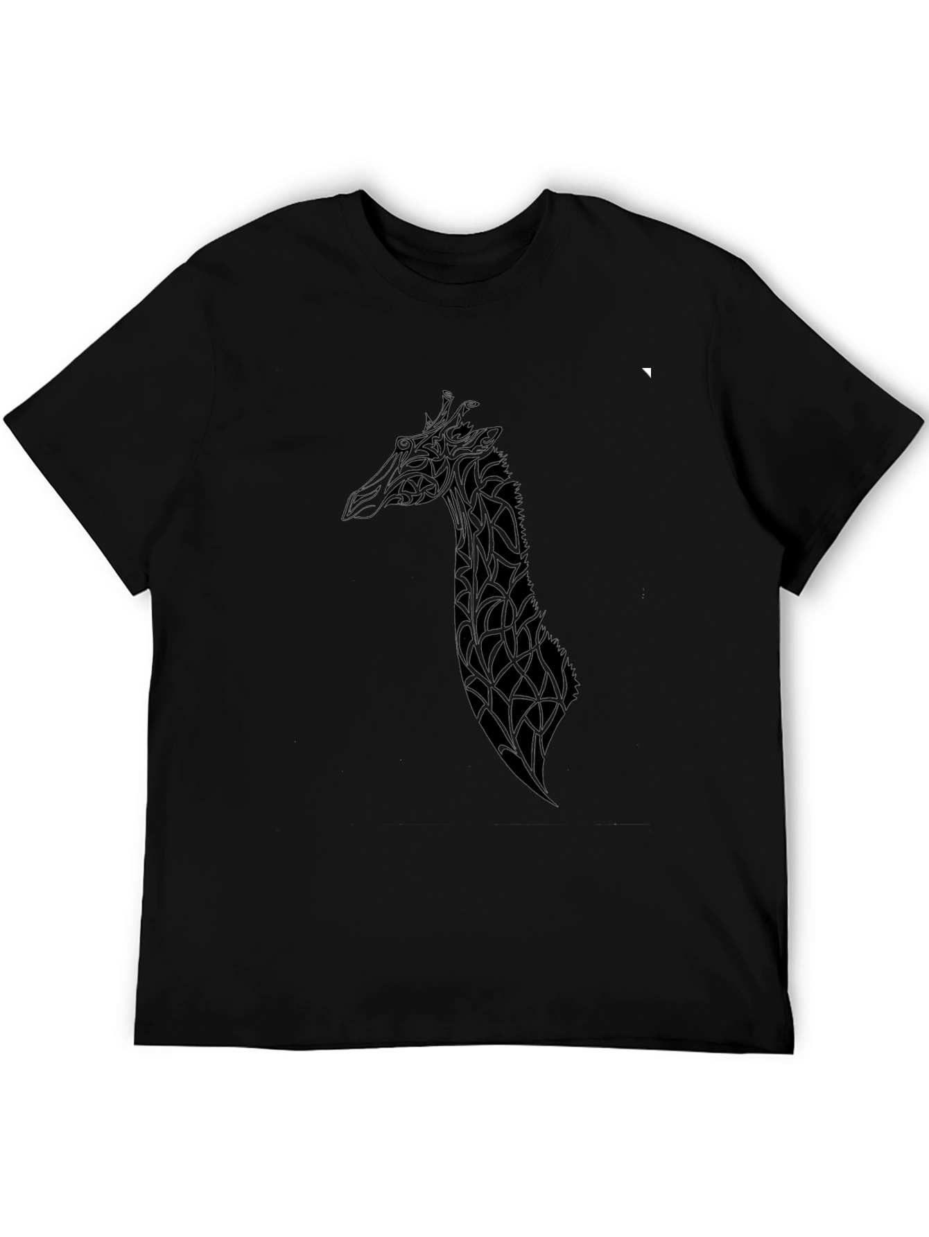 Stylish Black Giraffe Graphic Tee