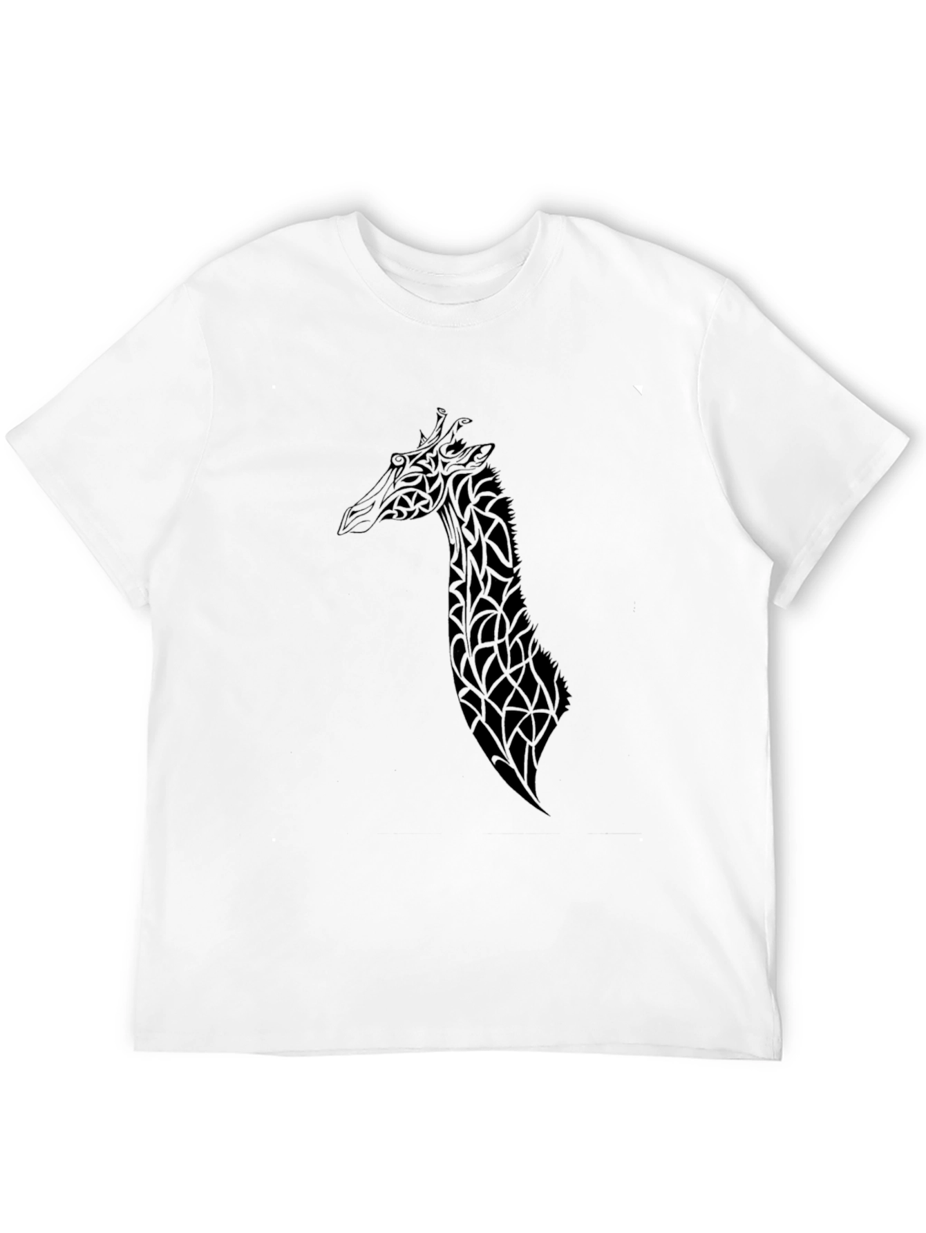 Stylish Black Giraffe Graphic Tee