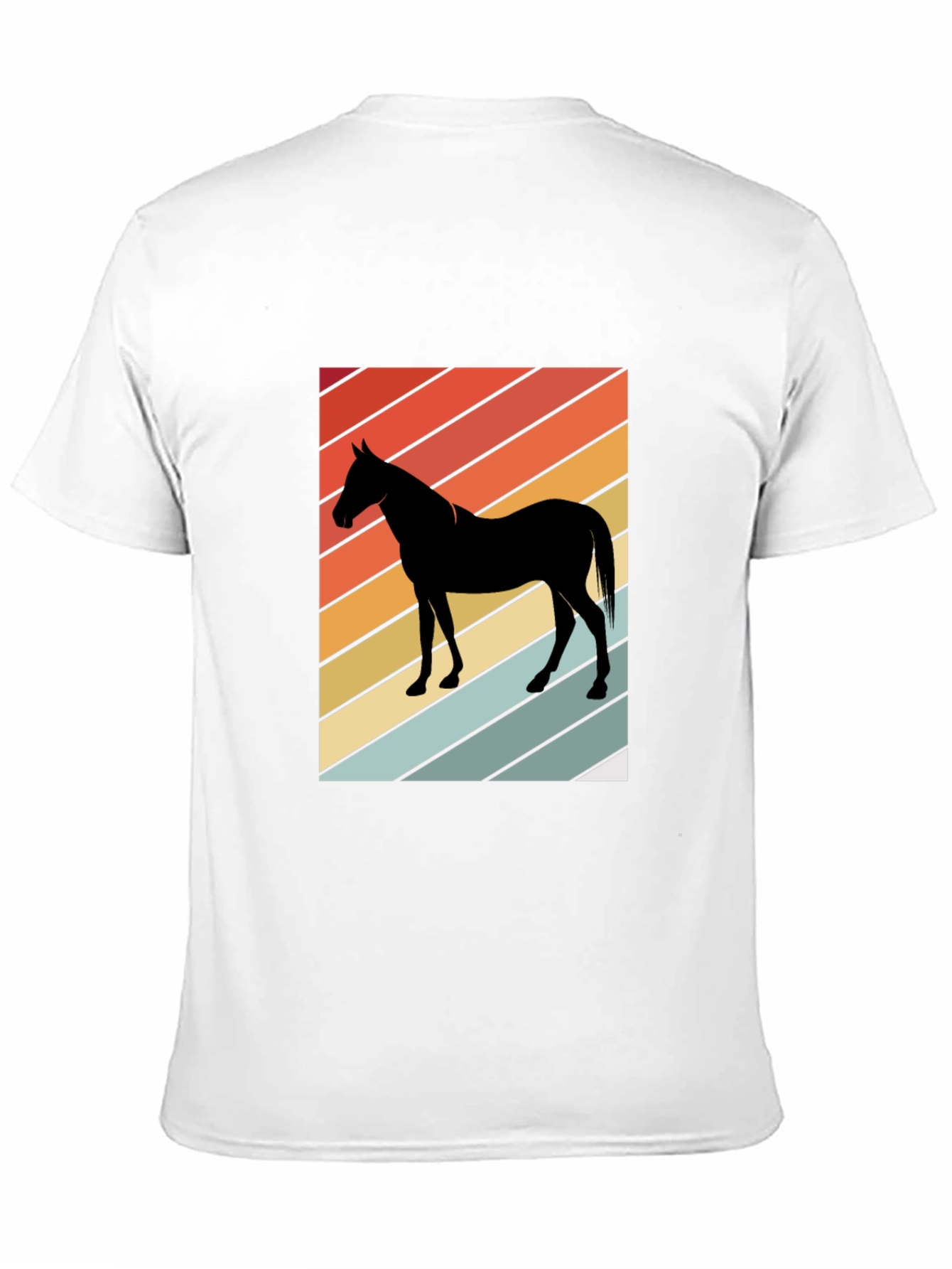 Retro Horse Graphic Tee - Stylish Black T-Shirt