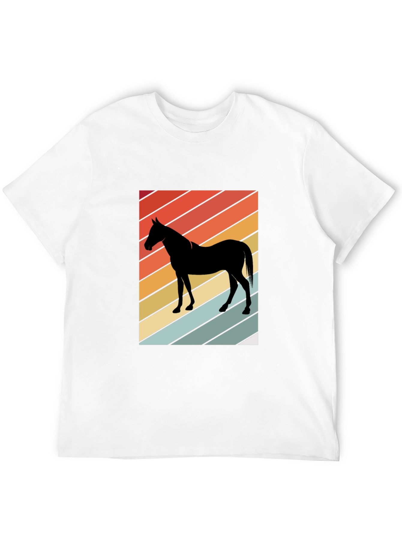 Retro Horse Graphic Tee - Stylish Black T-Shirt
