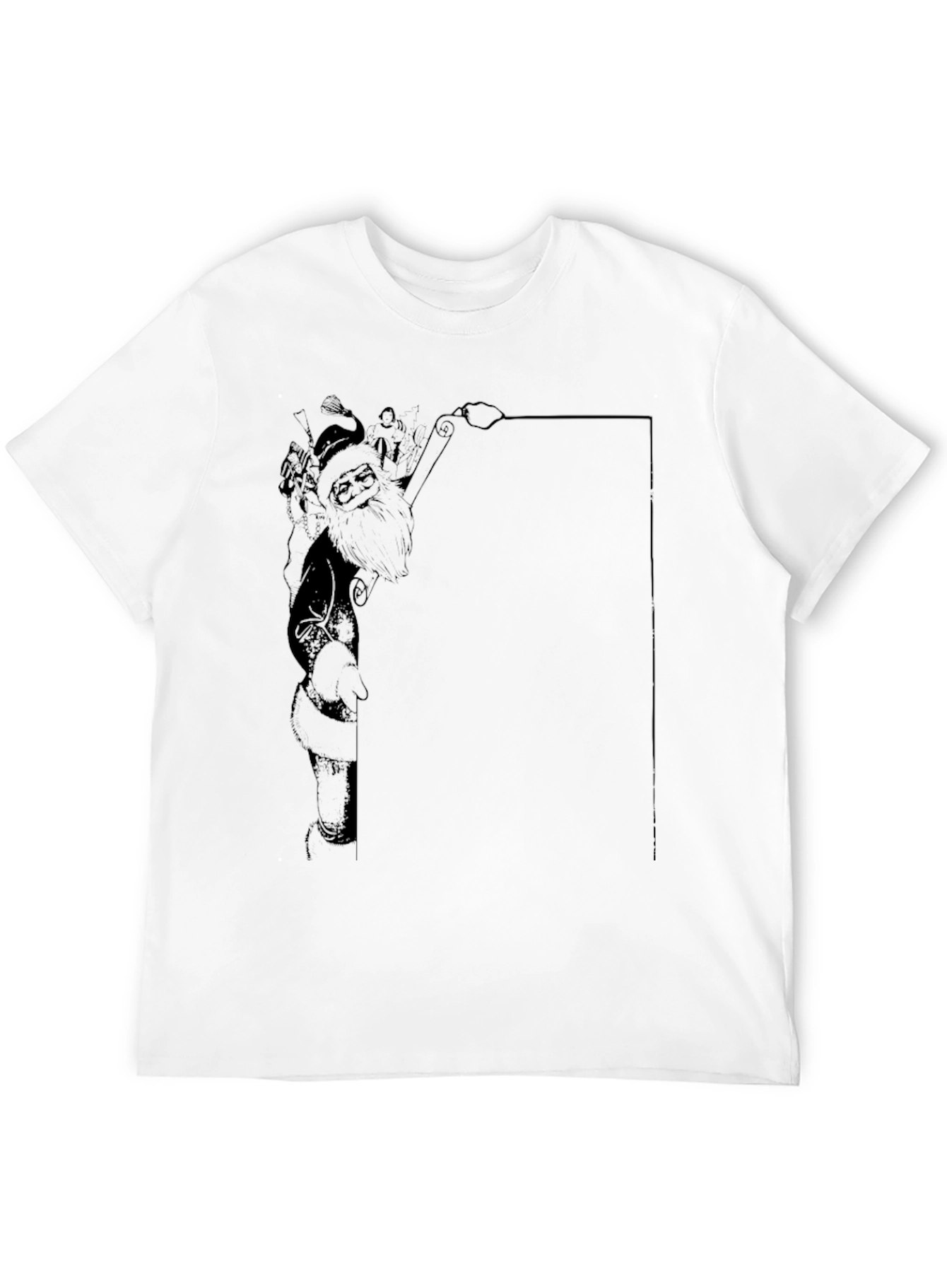 Santas List Tee - Black Graphic T-Shirt