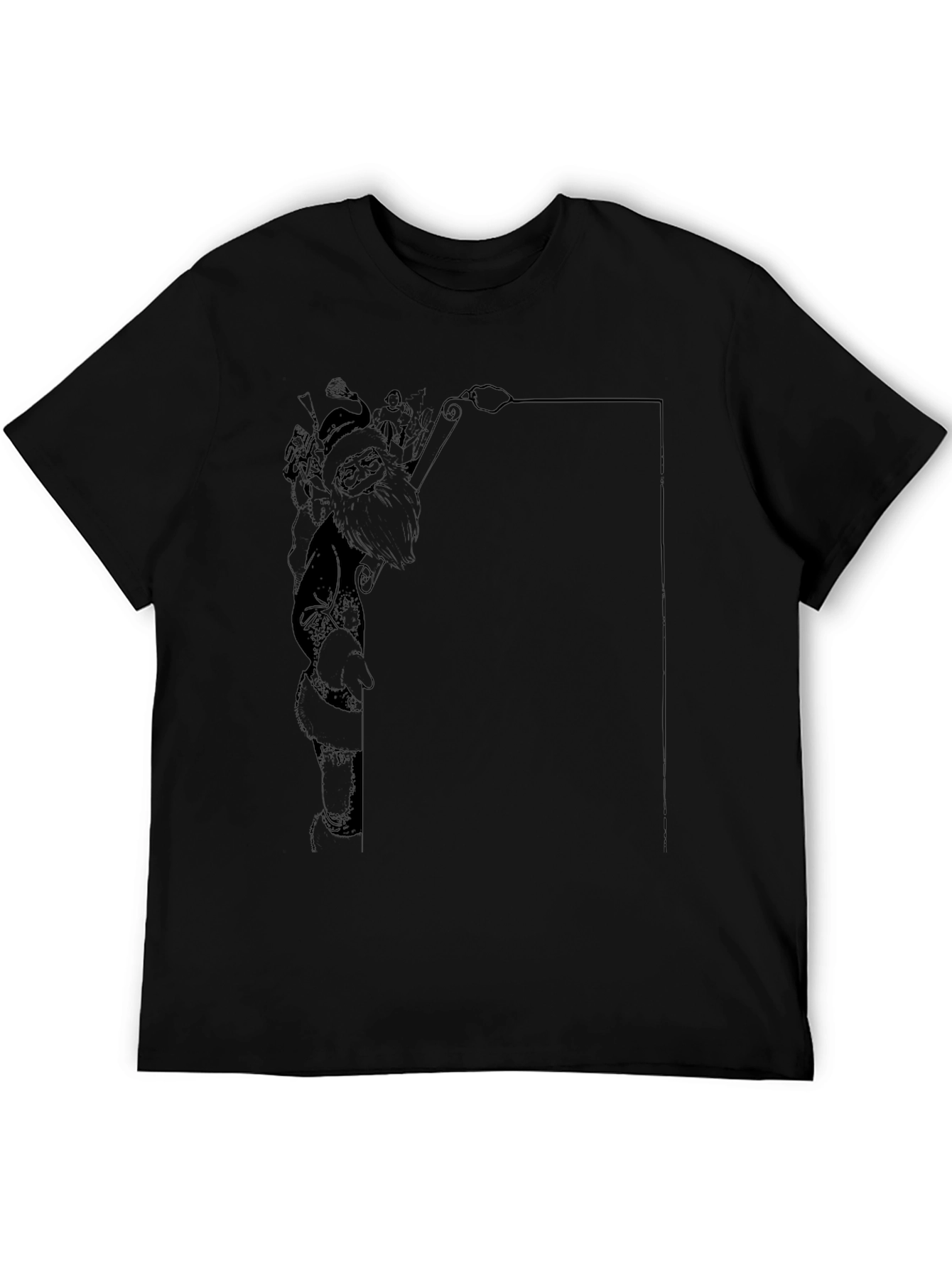 Santas List Tee - Black Graphic T-Shirt