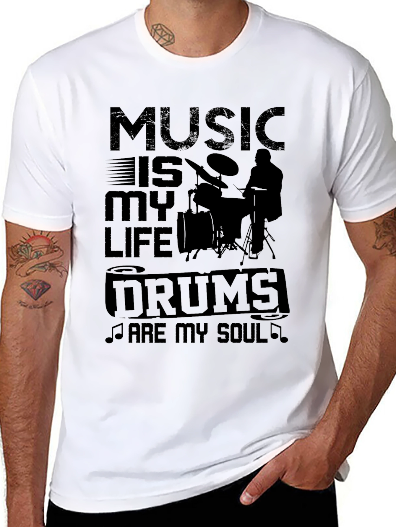 Music Is My Life Drums Are My Soul T-Shirt