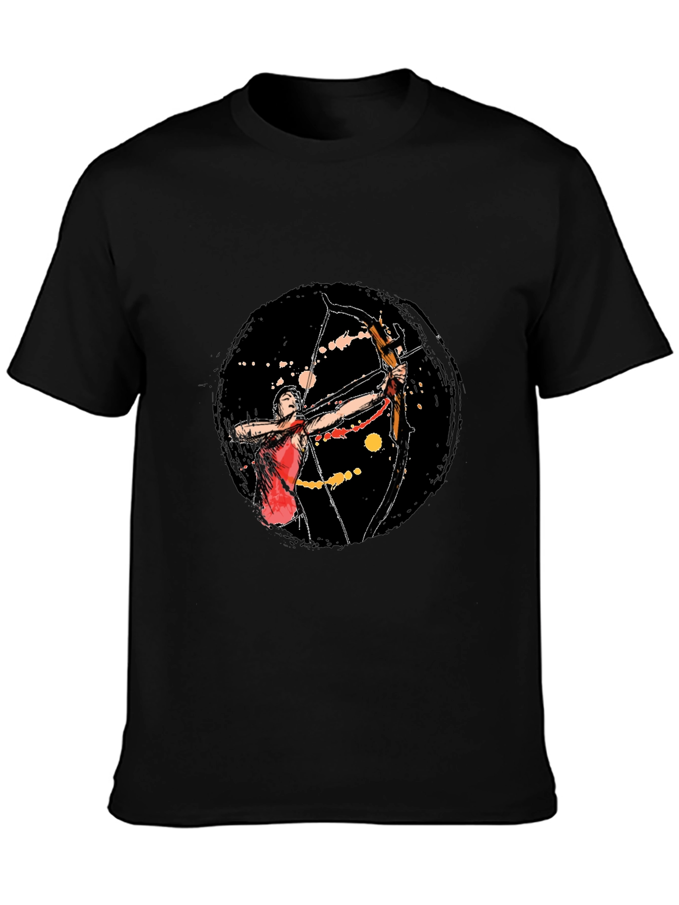 Archery T-Shirt: Black Cotton Archer Tee