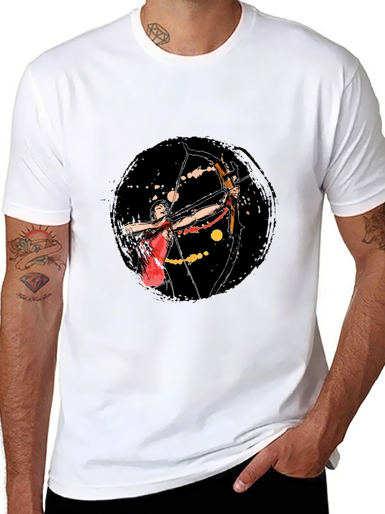 Archery T-Shirt: Black Cotton Archer Tee
