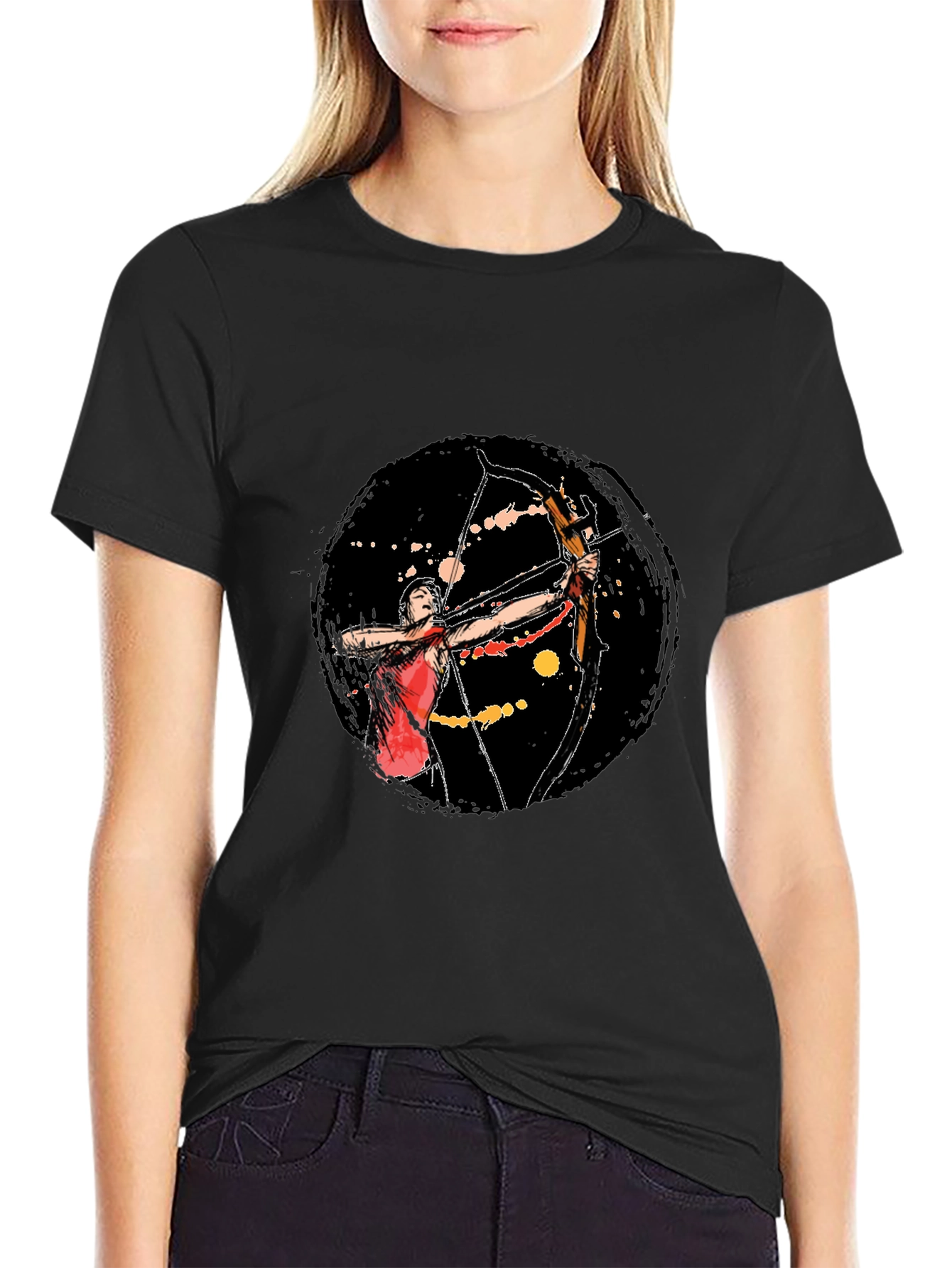 Archery T-Shirt: Black Cotton Archer Tee