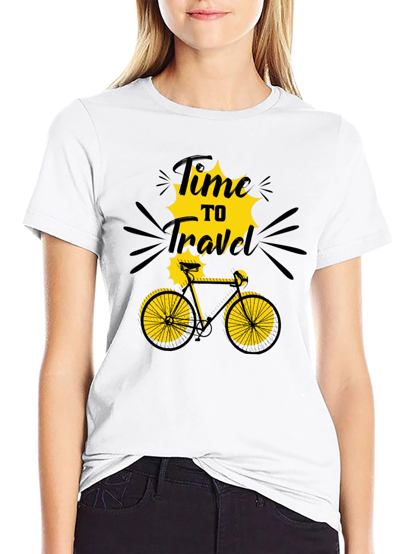 Time to Travel Graphic T-Shirt - Bike Adventure