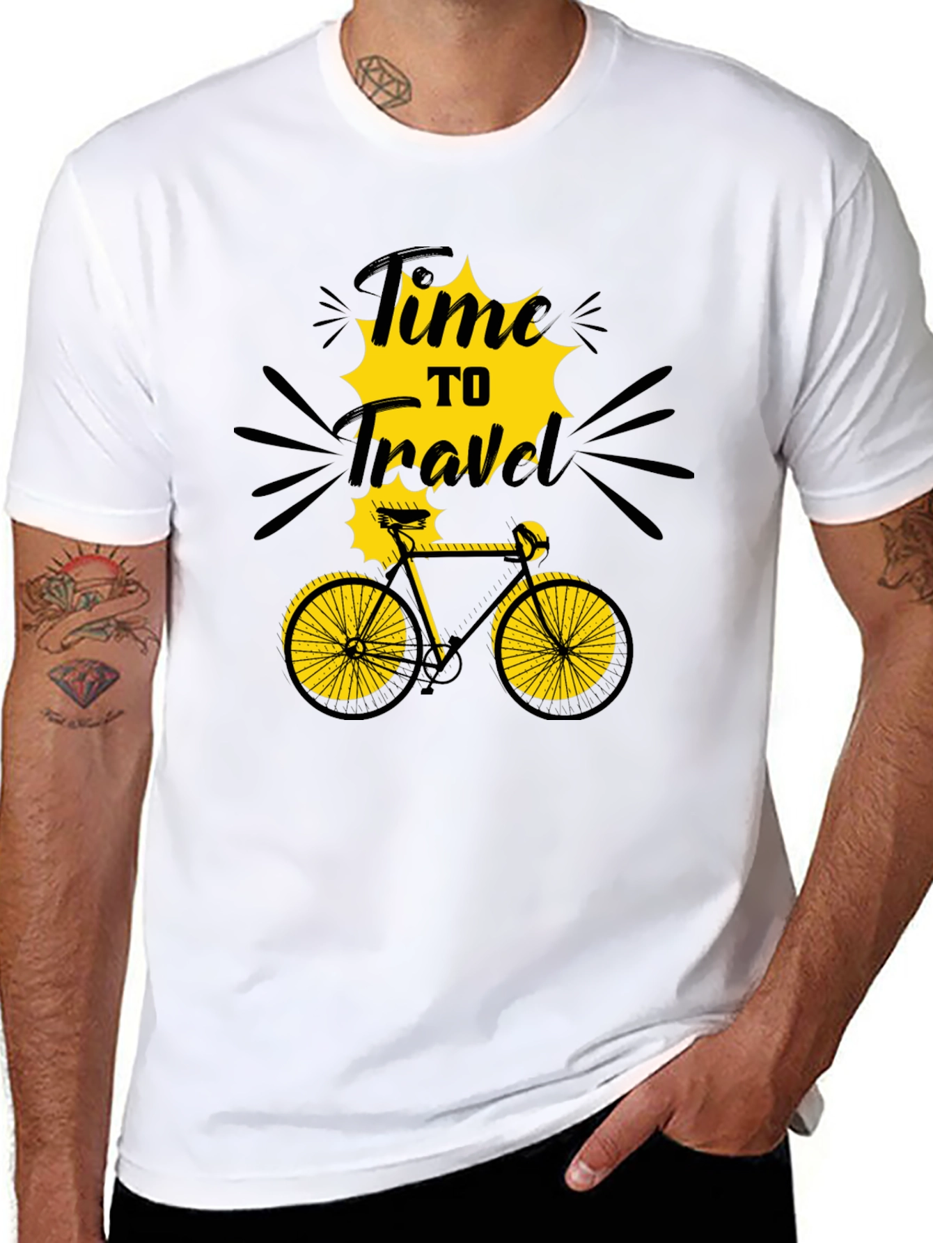 Time to Travel Graphic T-Shirt - Bike Adventure