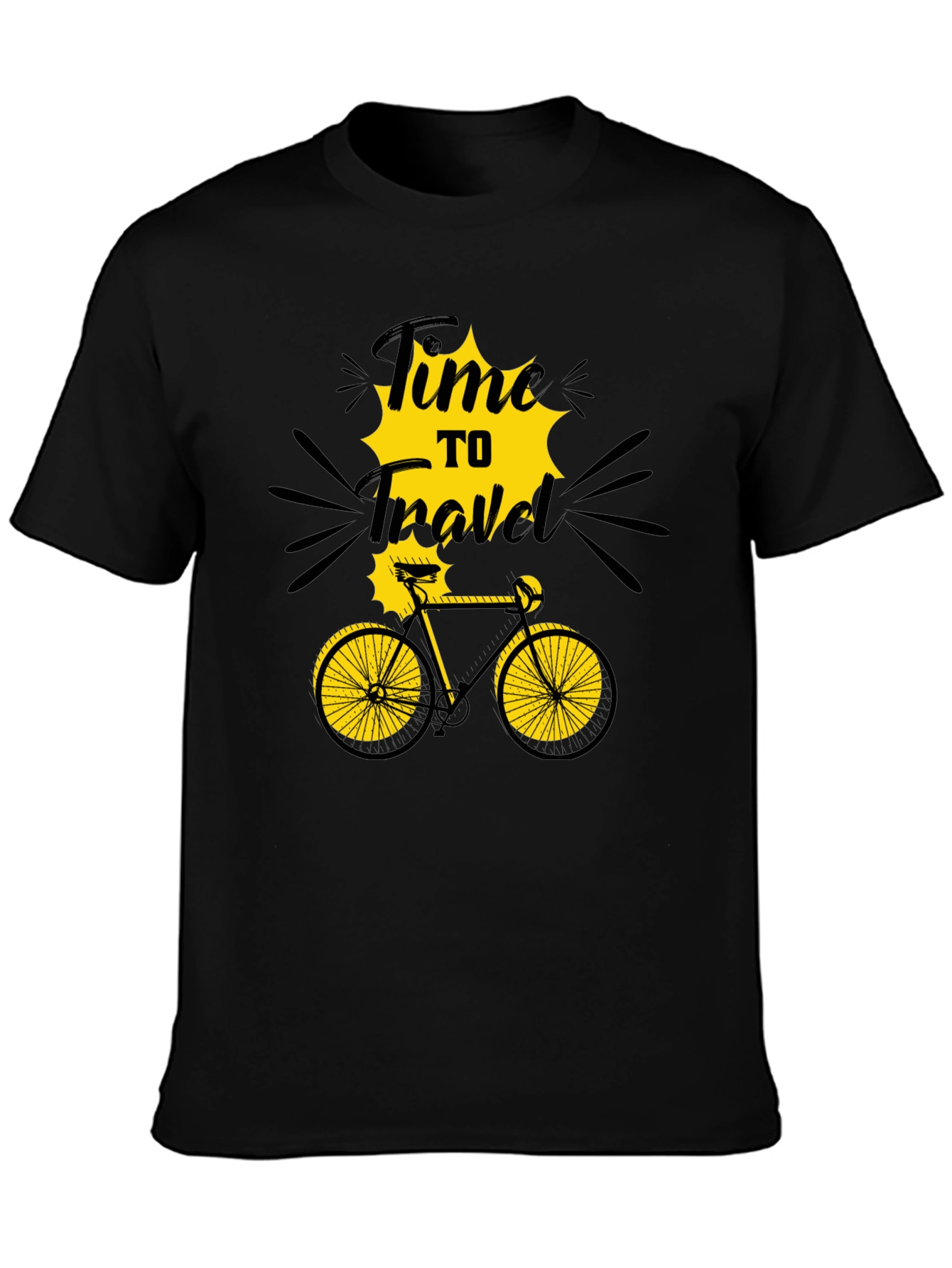 Time to Travel Graphic T-Shirt - Bike Adventure