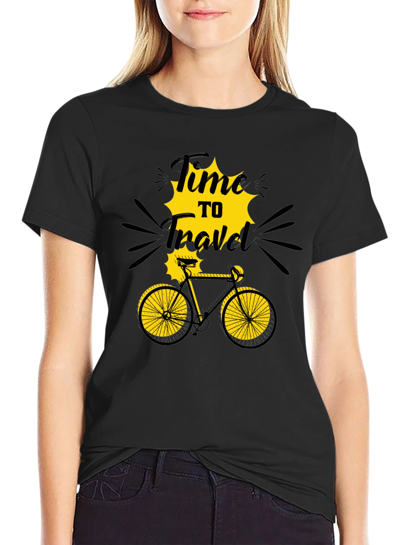 Time to Travel Graphic T-Shirt - Bike Adventure