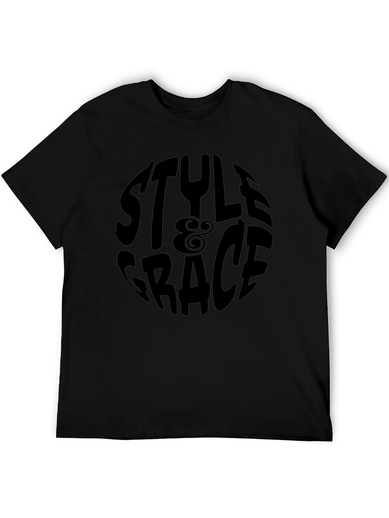 Style & Grace Black Graphic Tee