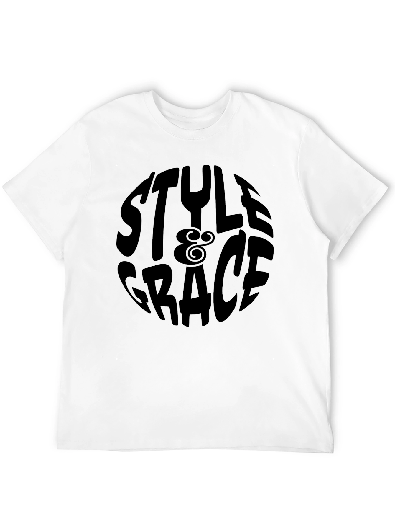 Style & Grace Black Graphic Tee