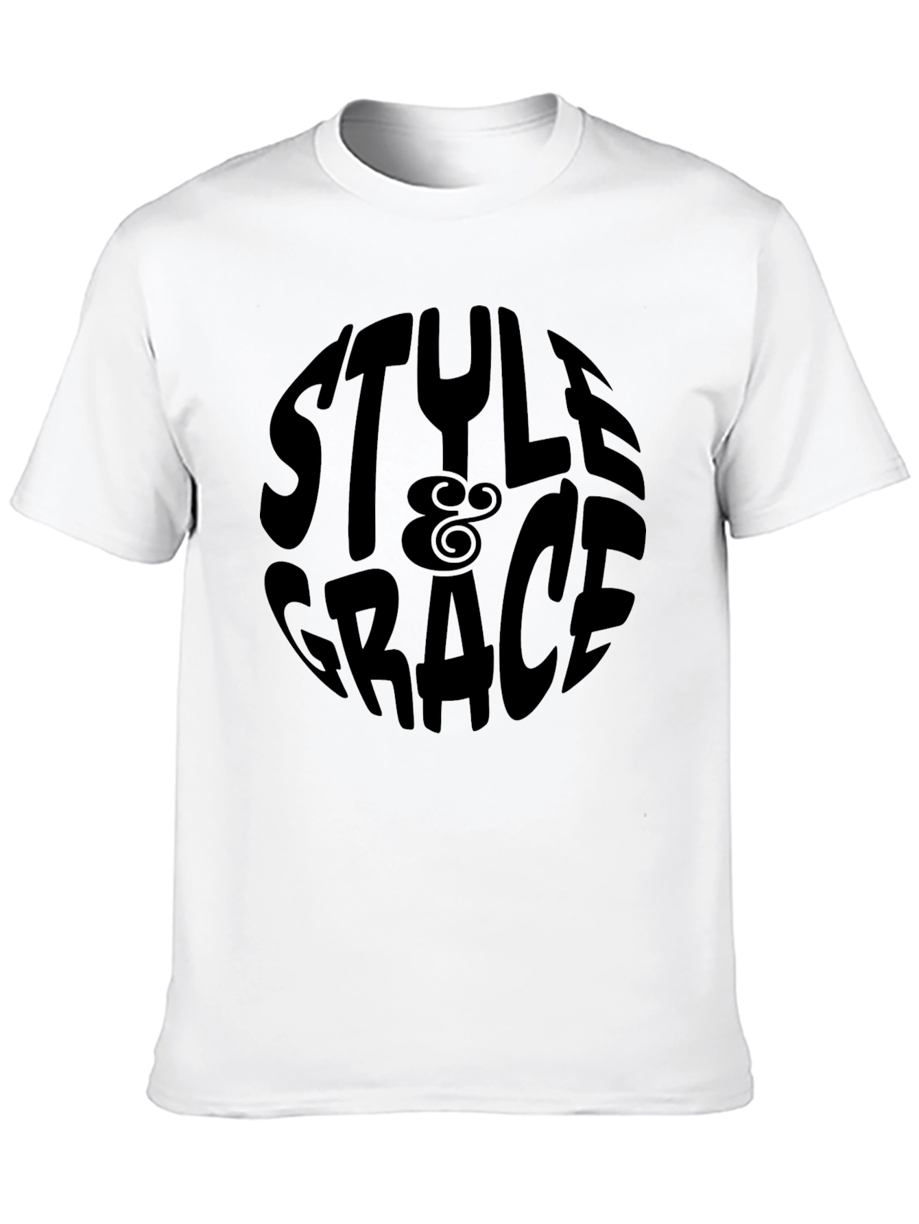Style & Grace Black Graphic Tee