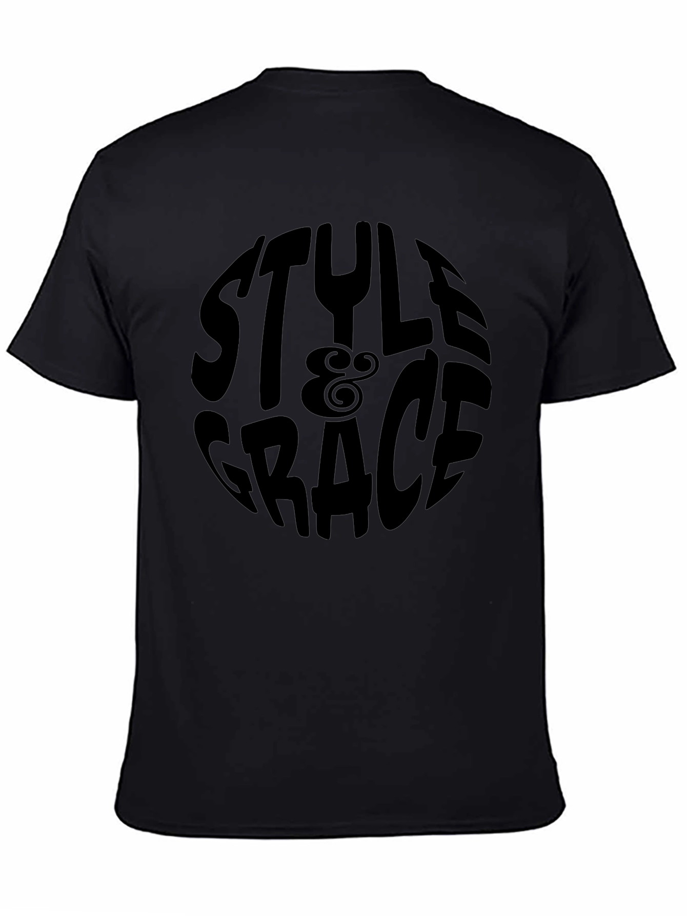Style & Grace Black Graphic Tee