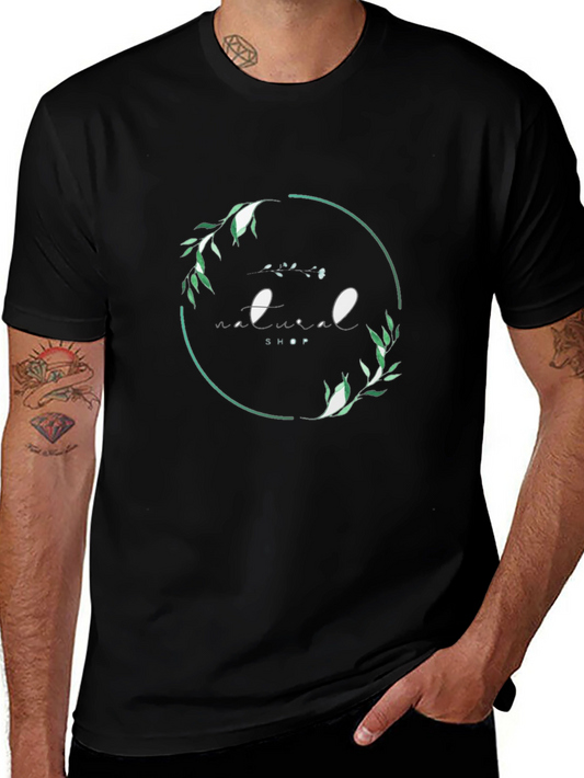 Natural Shop Graphic Tee - Black Cotton T-Shirt