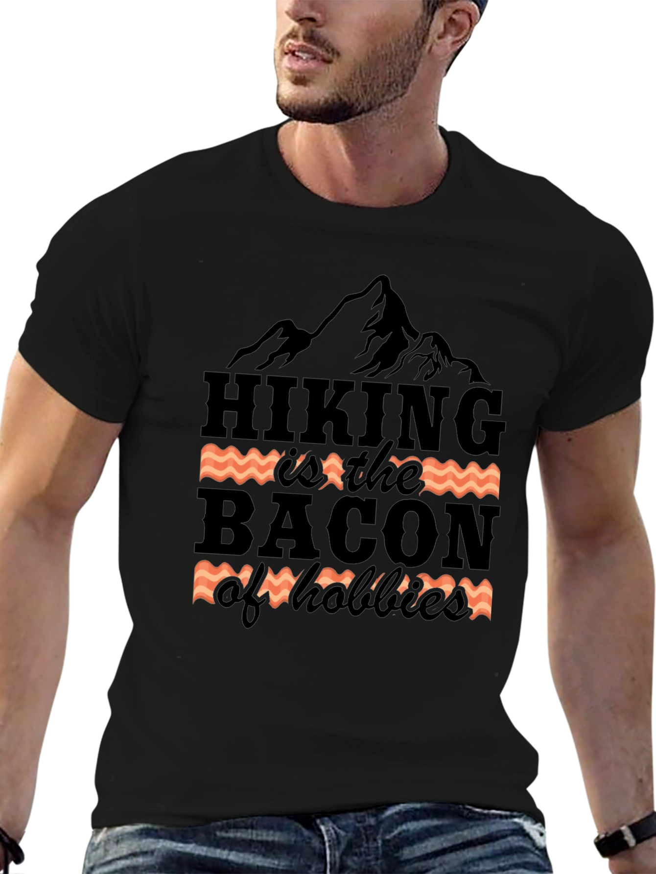 Hiking is the Bacon of Hobbies Graphic T-Shirt