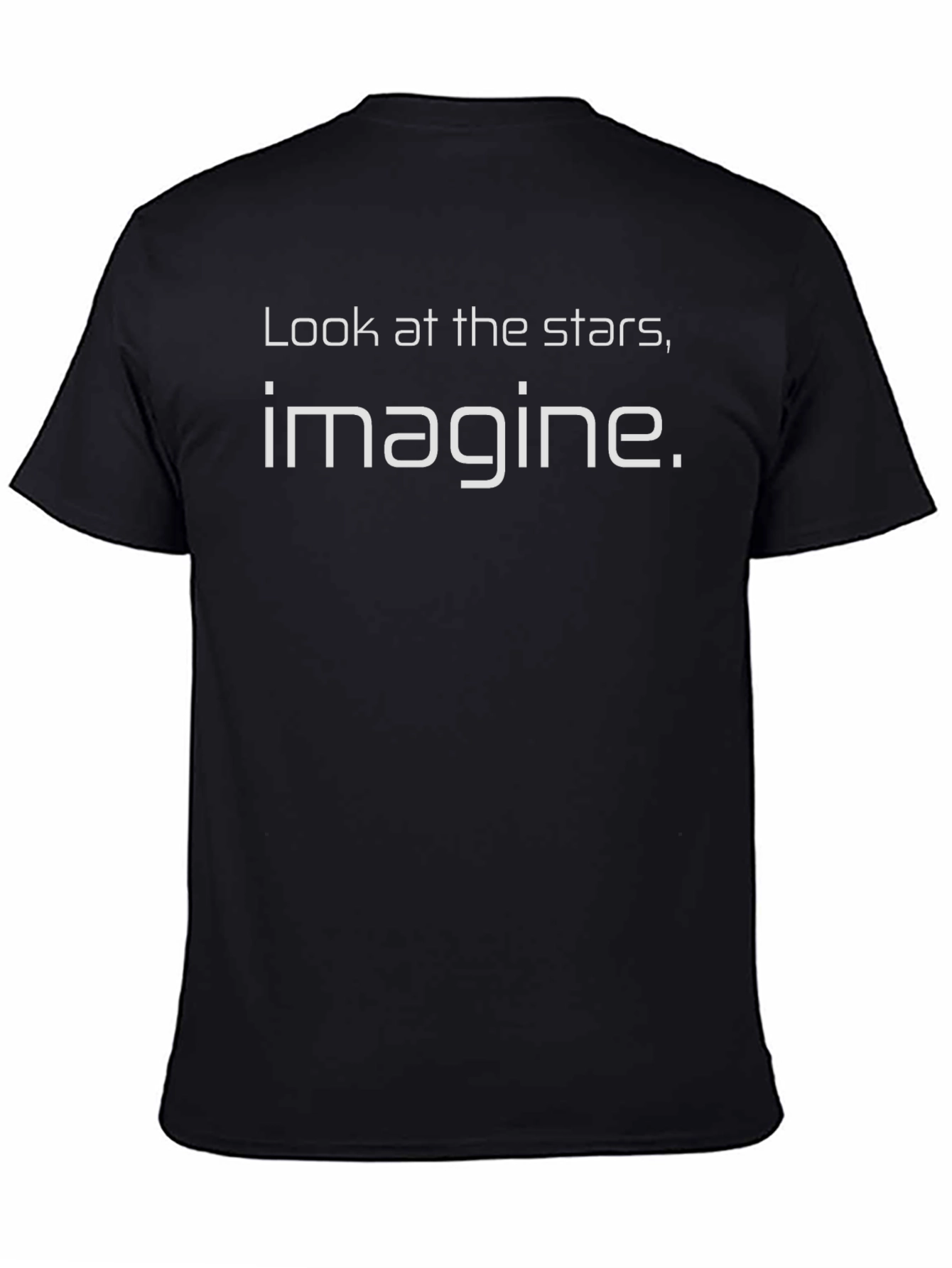 Imagine Stars Graphic Tee - Soft Black T-Shirt