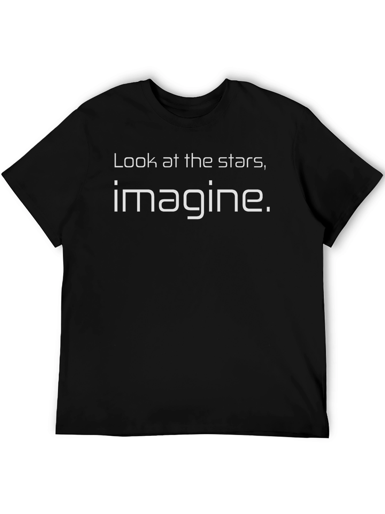 Imagine Stars Graphic Tee - Soft Black T-Shirt