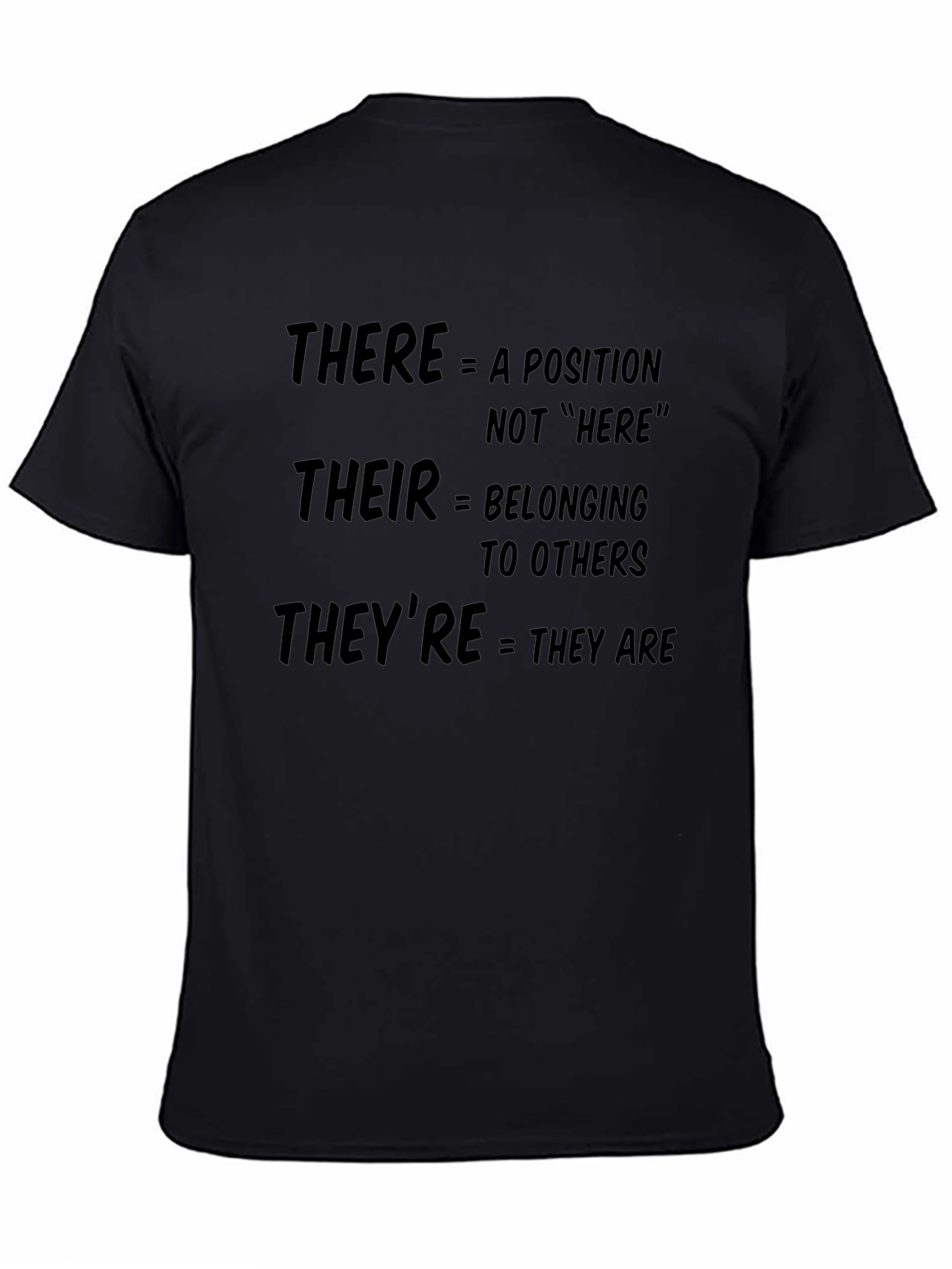 Grammar Humor T-Shirt: There Their Theyre Explained