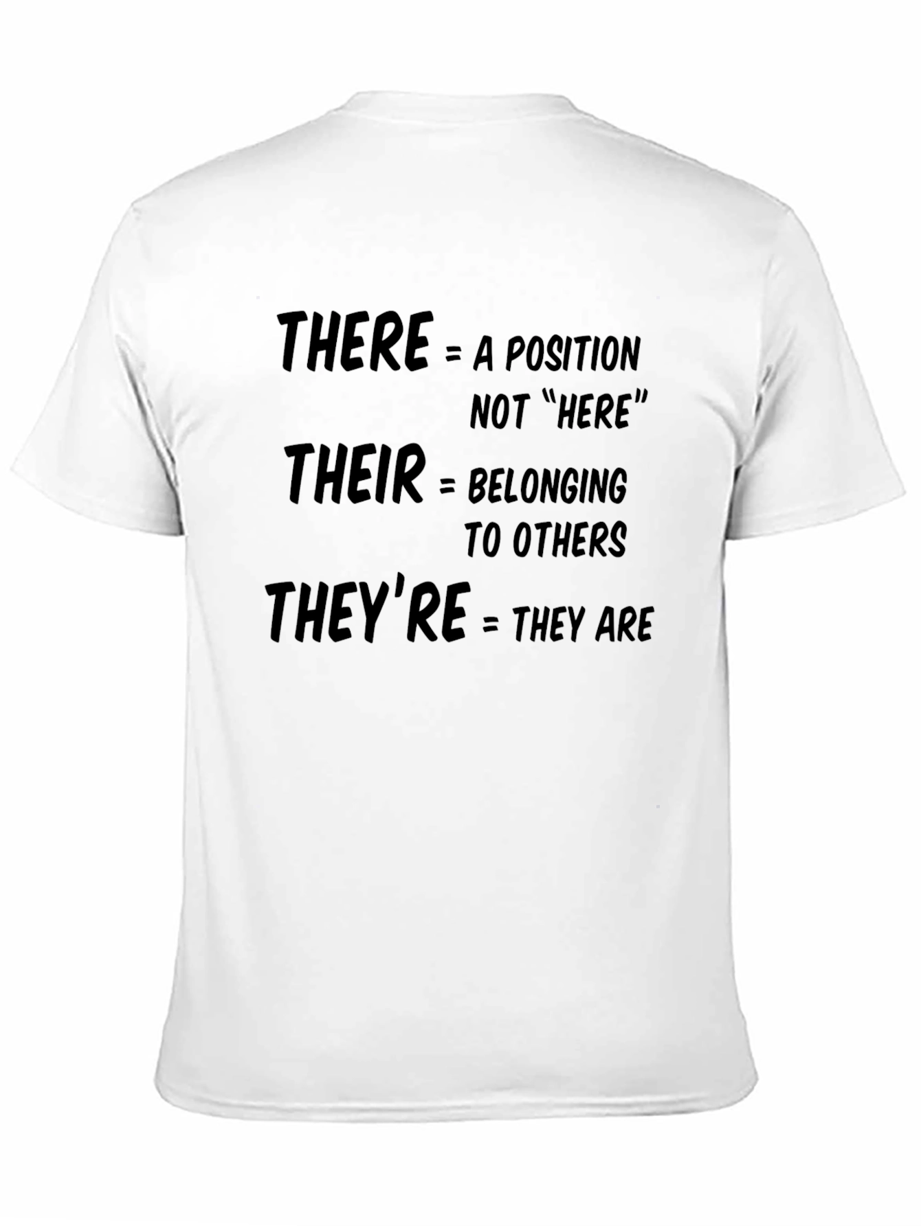 Grammar Humor T-Shirt: There Their Theyre Explained