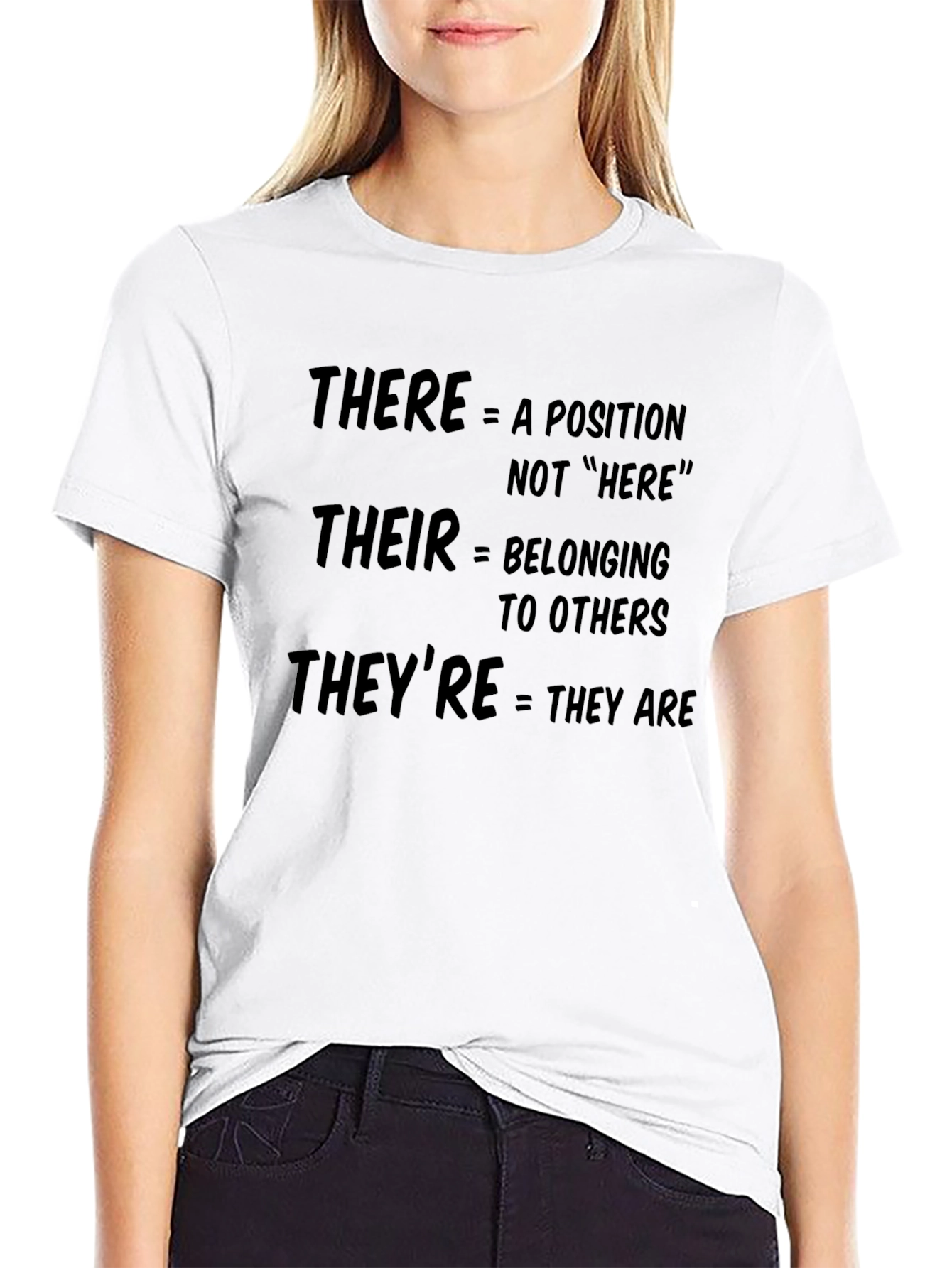 Grammar Humor T-Shirt: There Their Theyre Explained