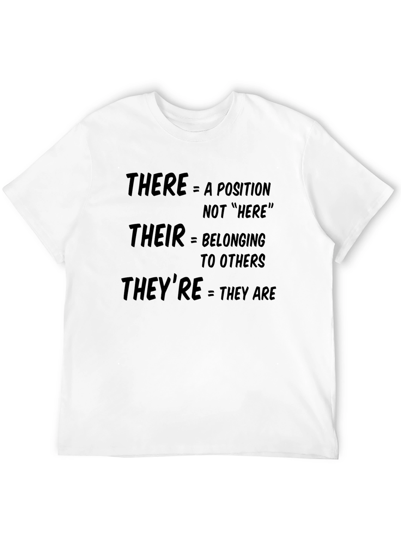Grammar Humor T-Shirt: There Their Theyre Explained
