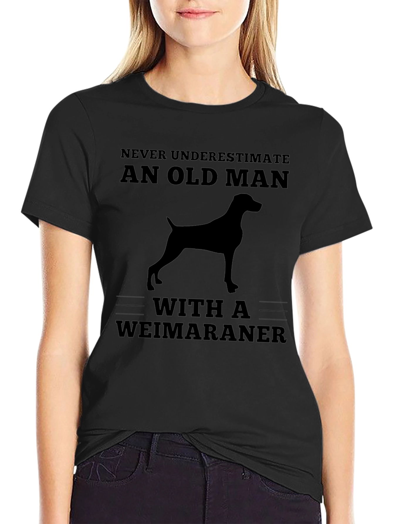Weimaraner Dog Old Man T-Shirt