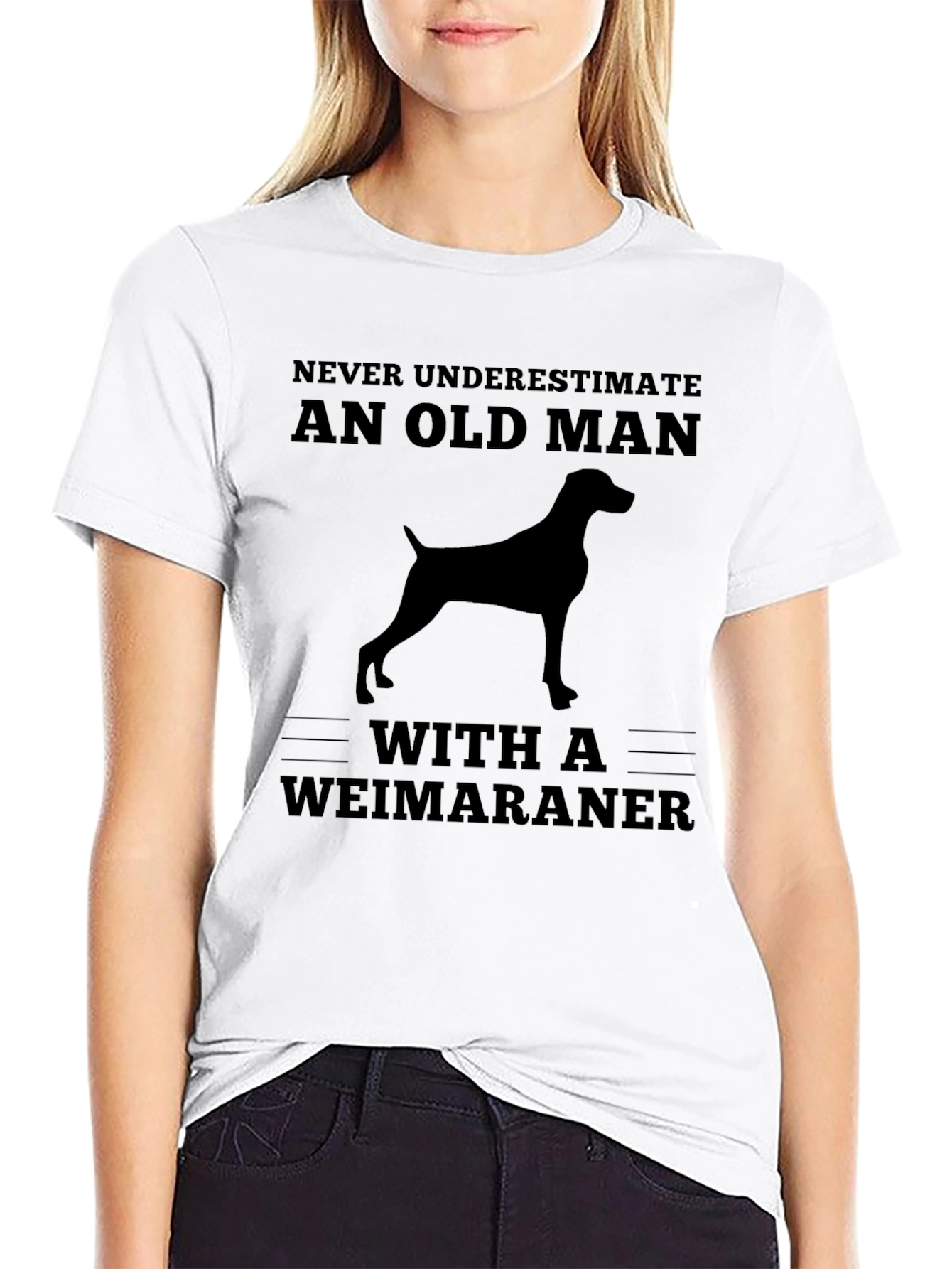 Weimaraner Dog Old Man T-Shirt